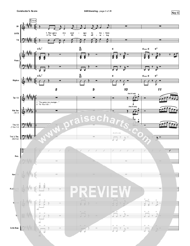 Still Standing Conductor's Score (Israel Houghton)