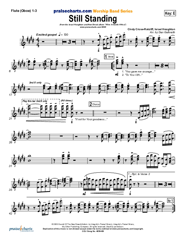 Still Standing Flute/Oboe 1/2/3 (Israel Houghton)