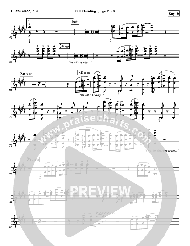 Still Standing Flute/Oboe 1/2/3 (Israel Houghton)