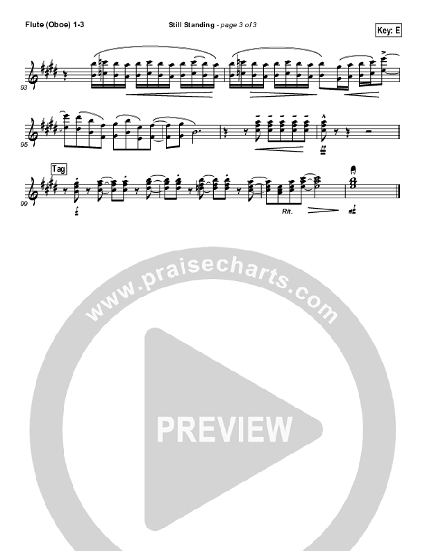 Still Standing Flute/Oboe 1/2/3 (Israel Houghton)
