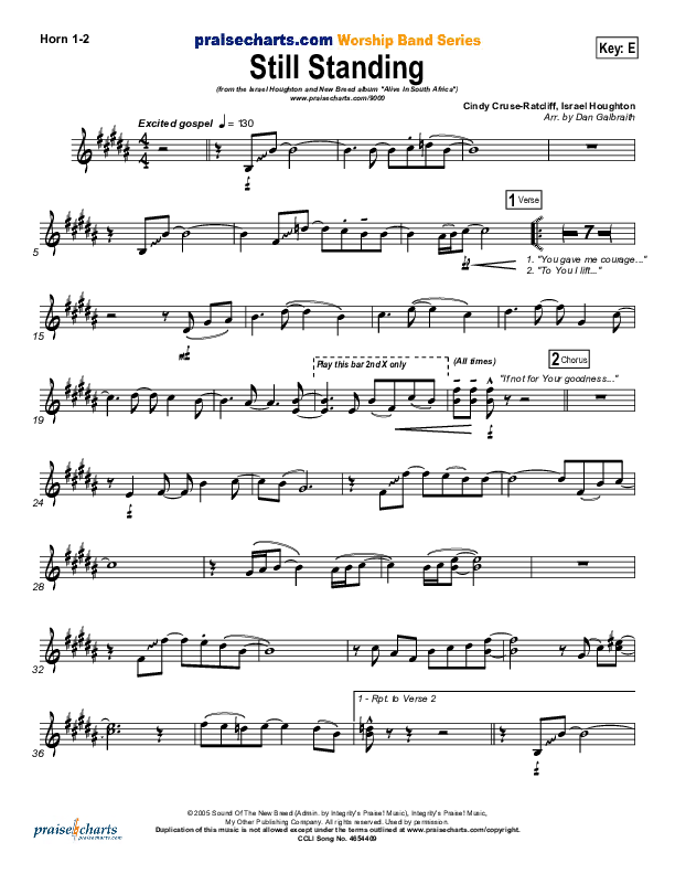 Still Standing French Horn 1/2 (Israel Houghton)