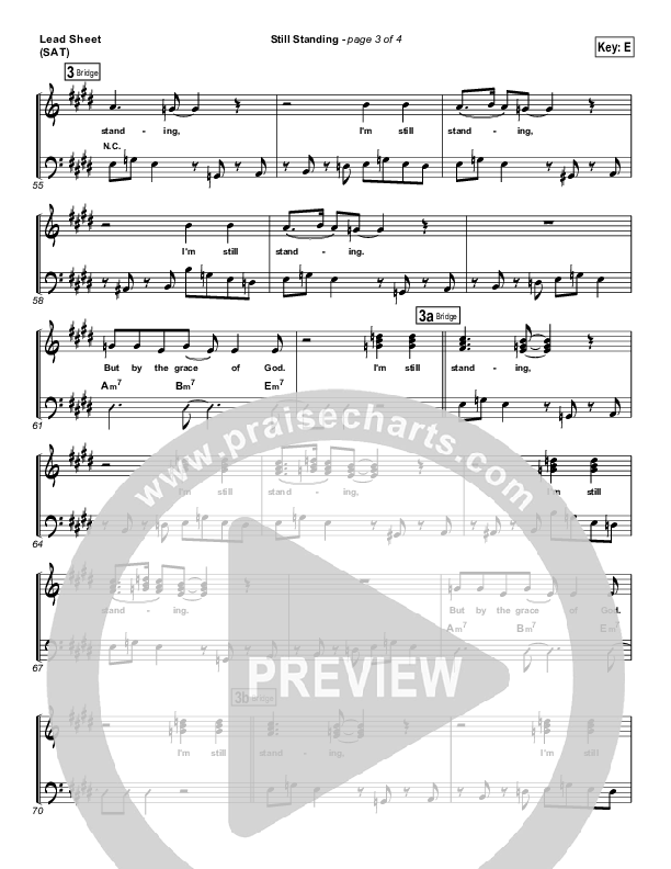 Still Standing Lead Sheet (Israel Houghton)