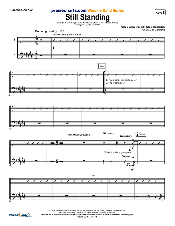 Still Standing Percussion 1/2 (Israel Houghton)