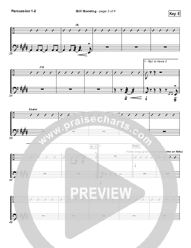 Still Standing Percussion 1/2 (Israel Houghton)