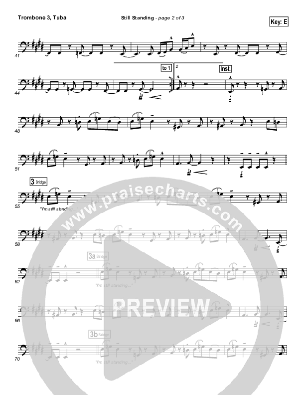 Still Standing Trombone/Tuba Sheet Music PDF (Israel Houghton