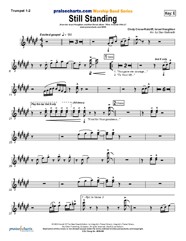 Still Standing Trumpet 1,2 (Israel Houghton)