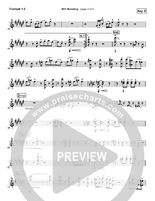 Still Standing Trumpet 1,2 (Israel Houghton)