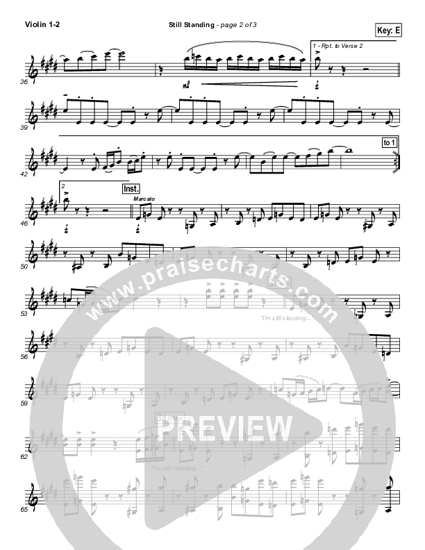 Still Standing Violin 1/2 (Israel Houghton)