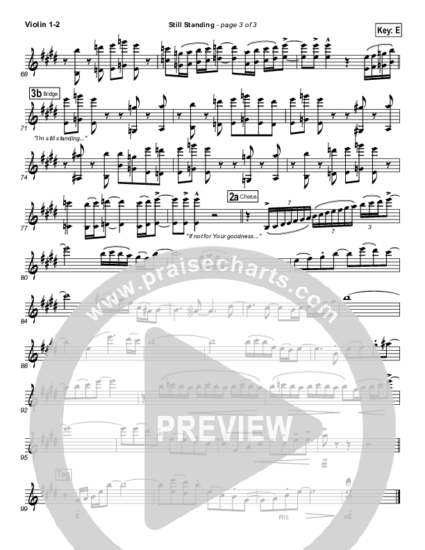 Still Standing Violin 1/2 (Israel Houghton)