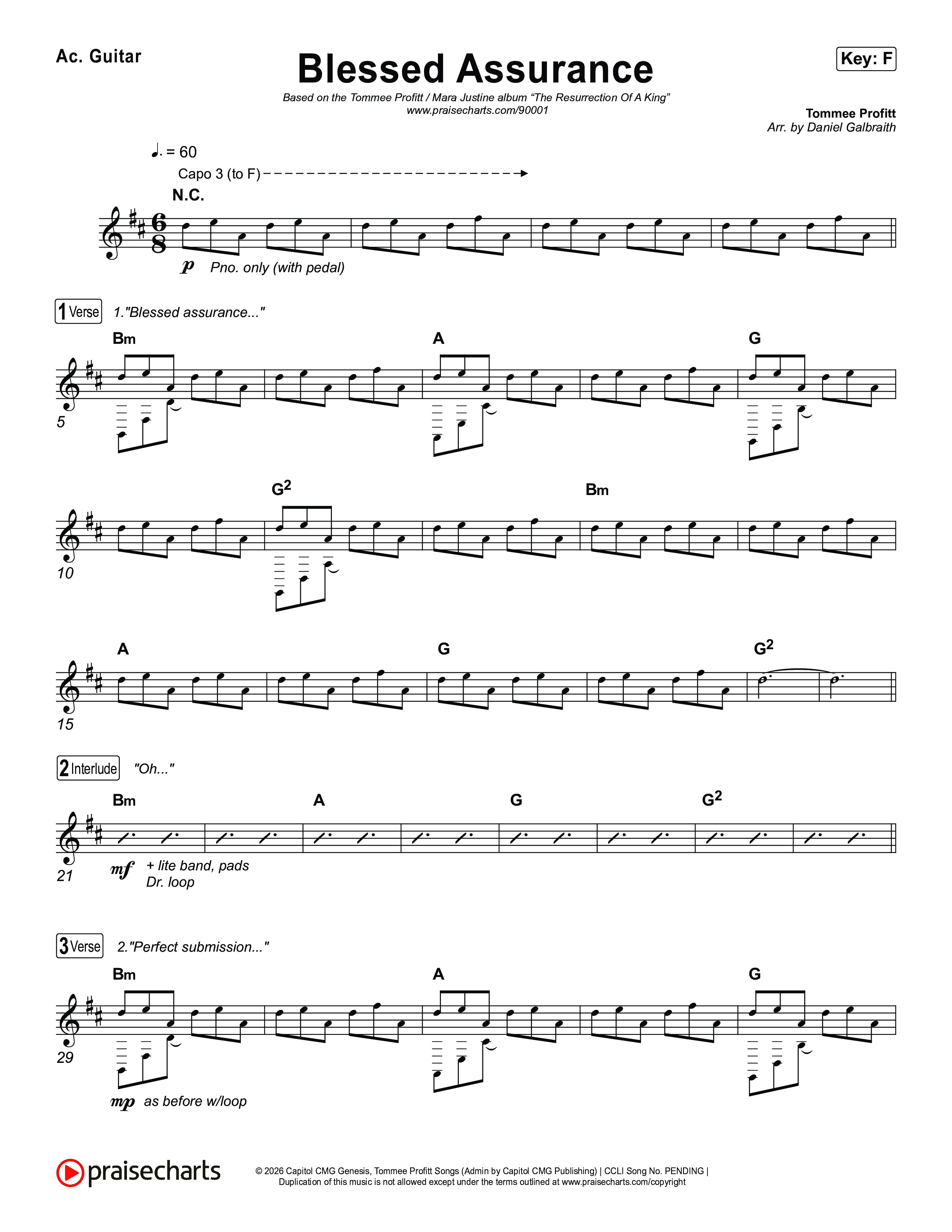 Blessed Assurance Acoustic Guitar (Tommee Profitt)