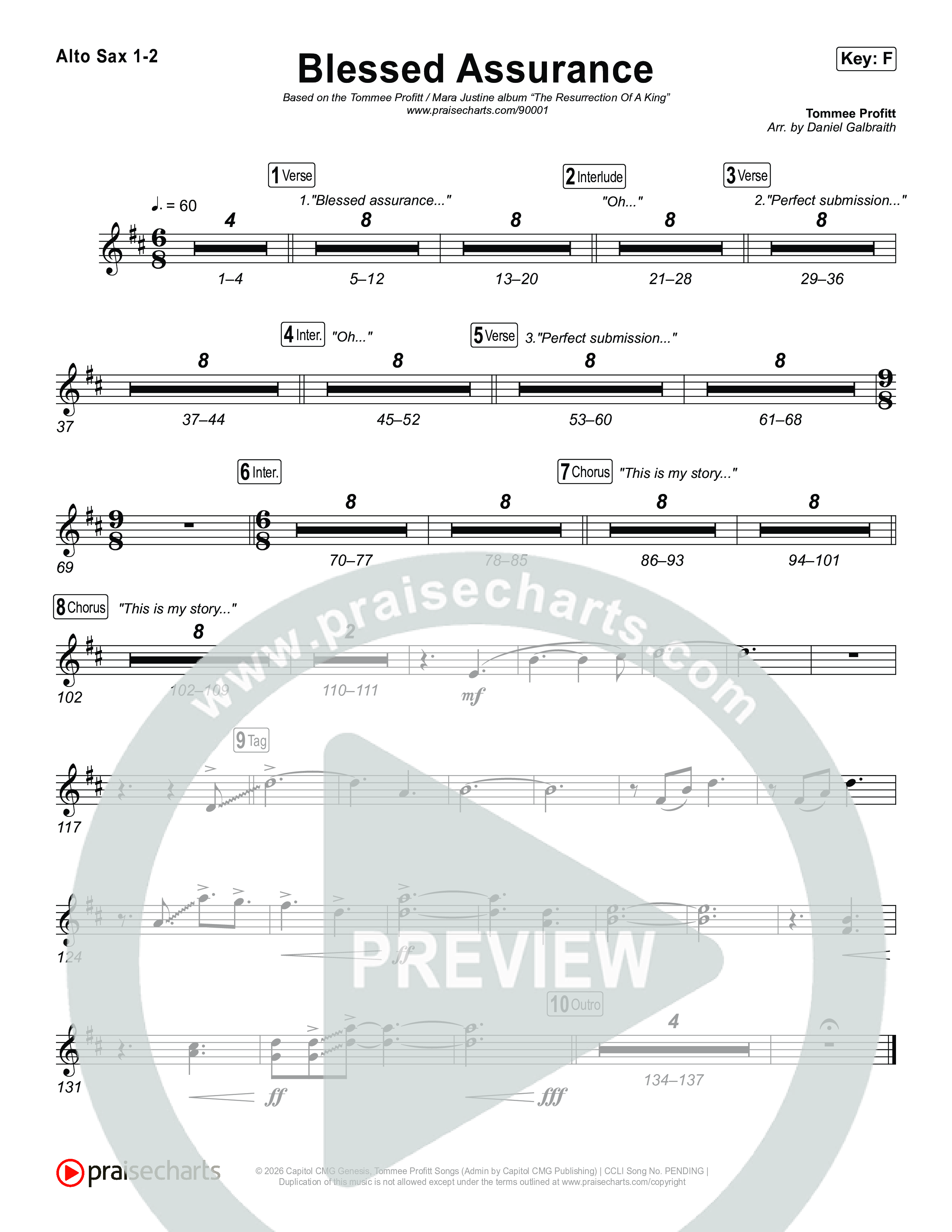 Blessed Assurance Sax Pack (Tommee Profitt)