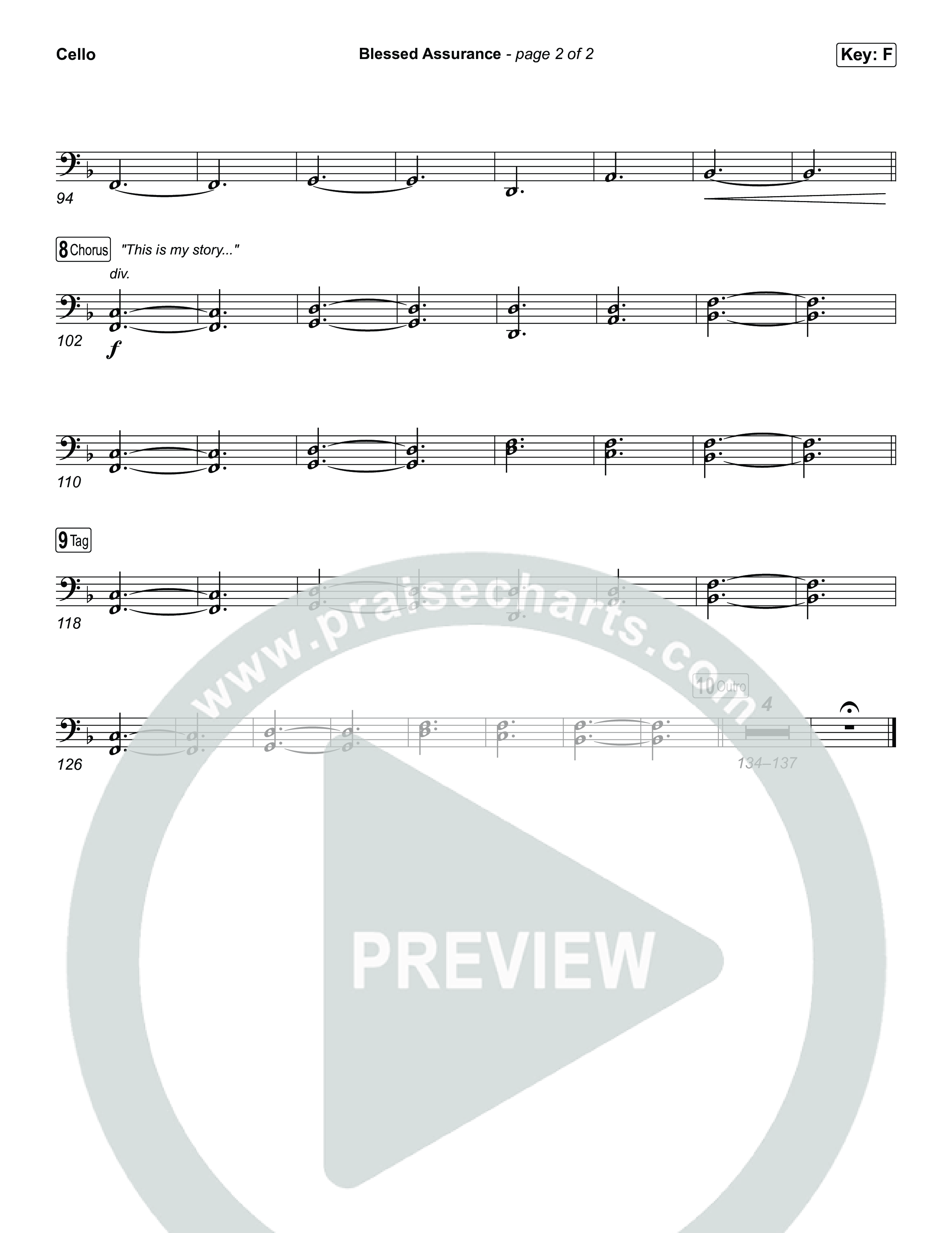 Blessed Assurance Cello (Tommee Profitt)