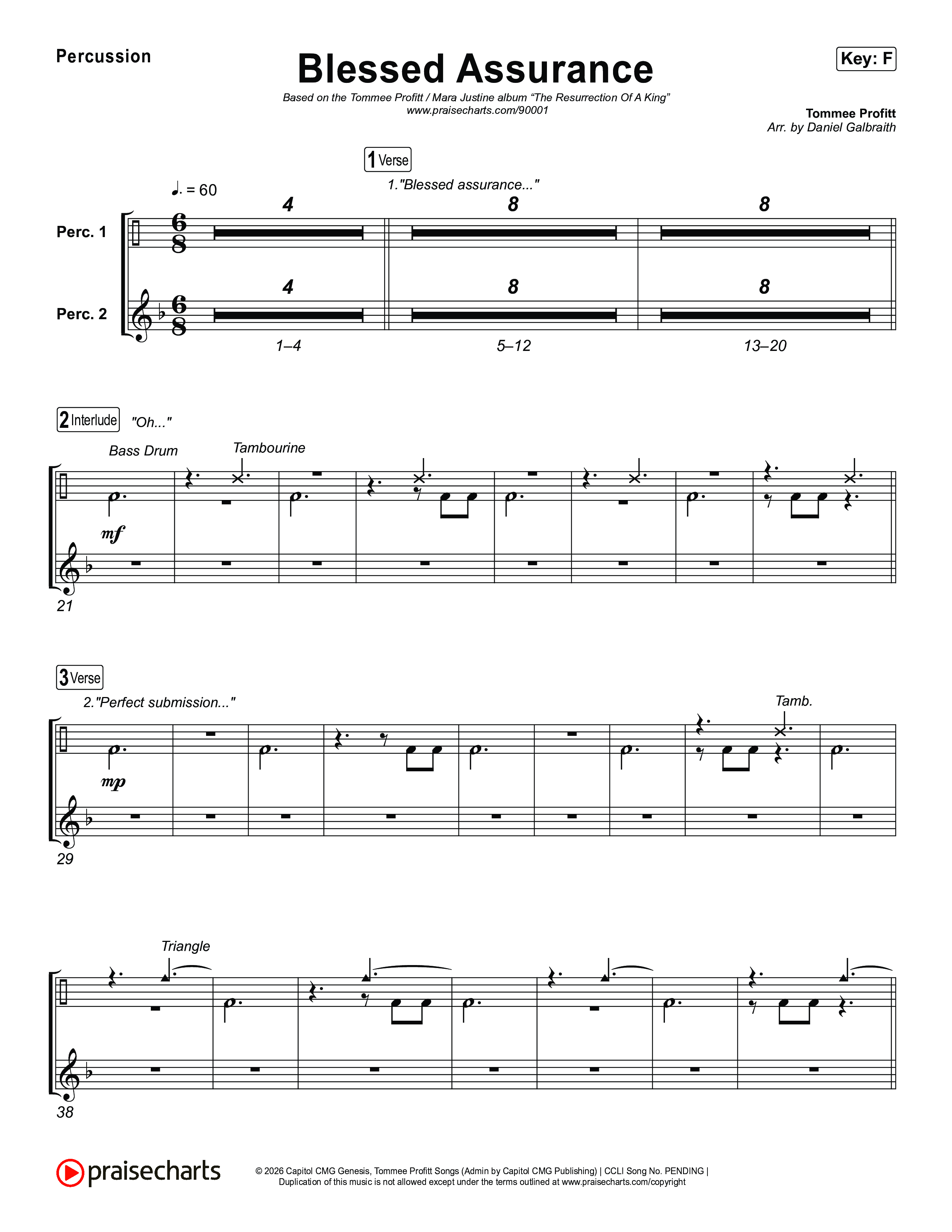 Blessed Assurance Percussion (Tommee Profitt)