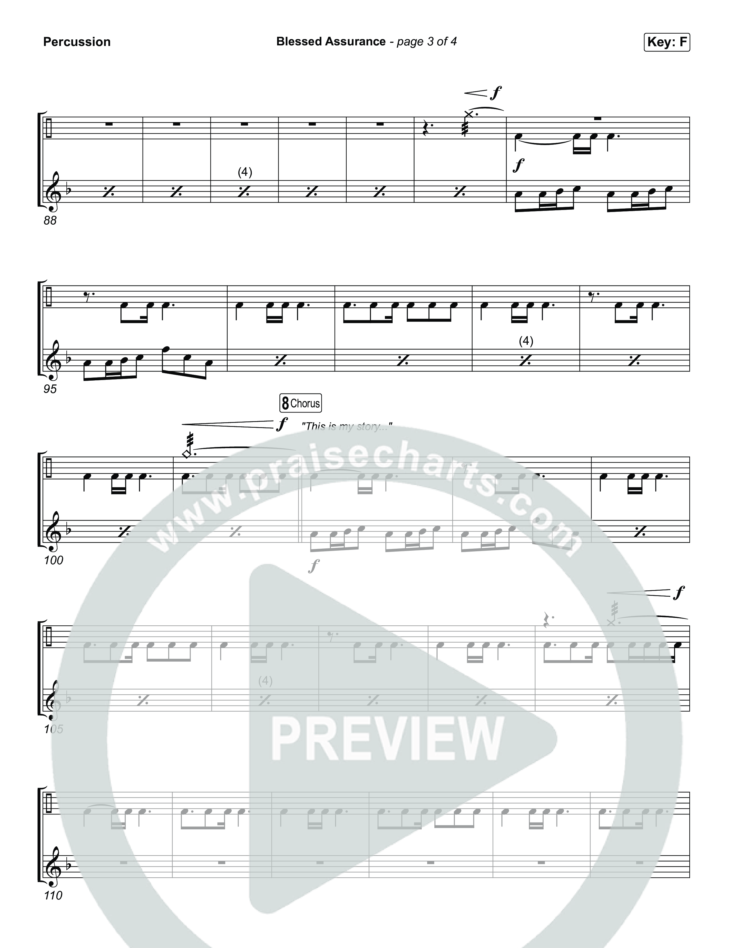 Blessed Assurance Percussion (Tommee Profitt)