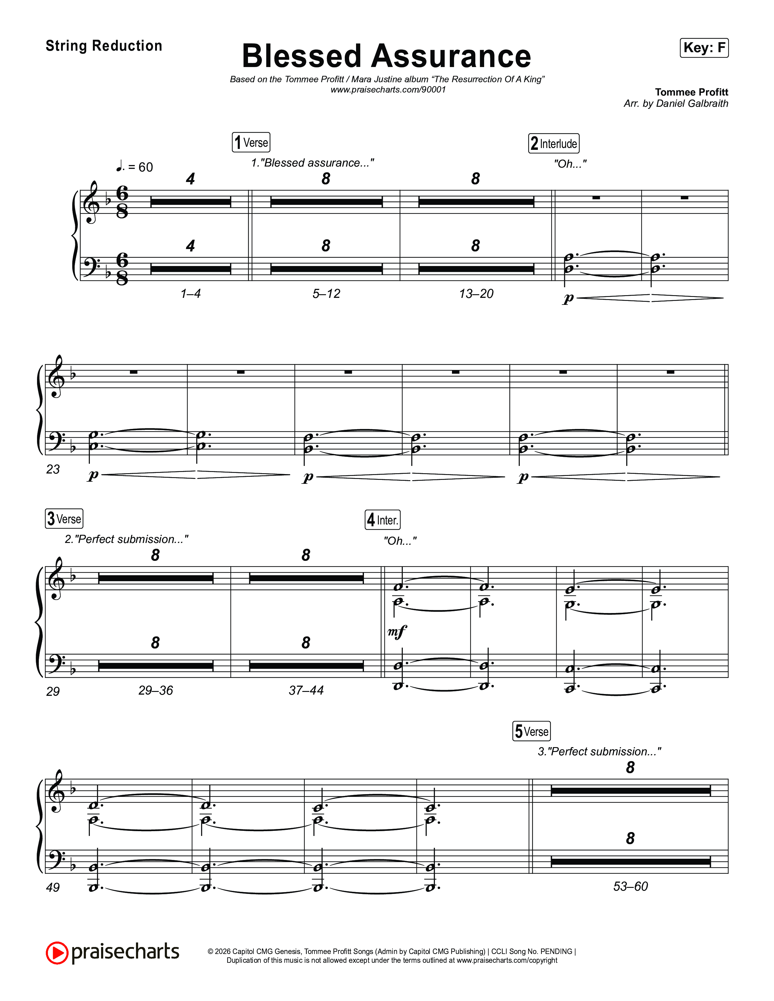 Blessed Assurance String Reduction (Tommee Profitt)