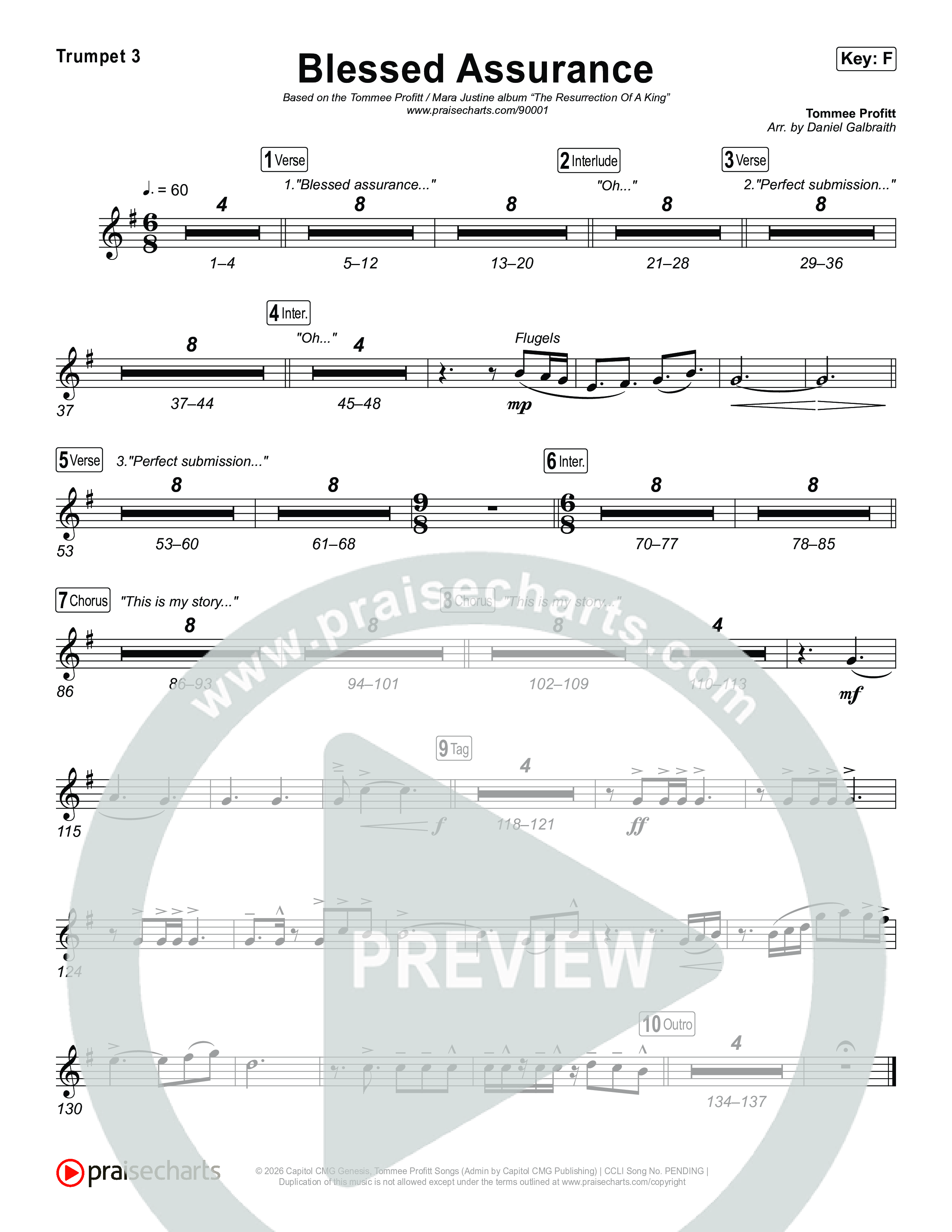 Blessed Assurance Trumpet 3 (Tommee Profitt)