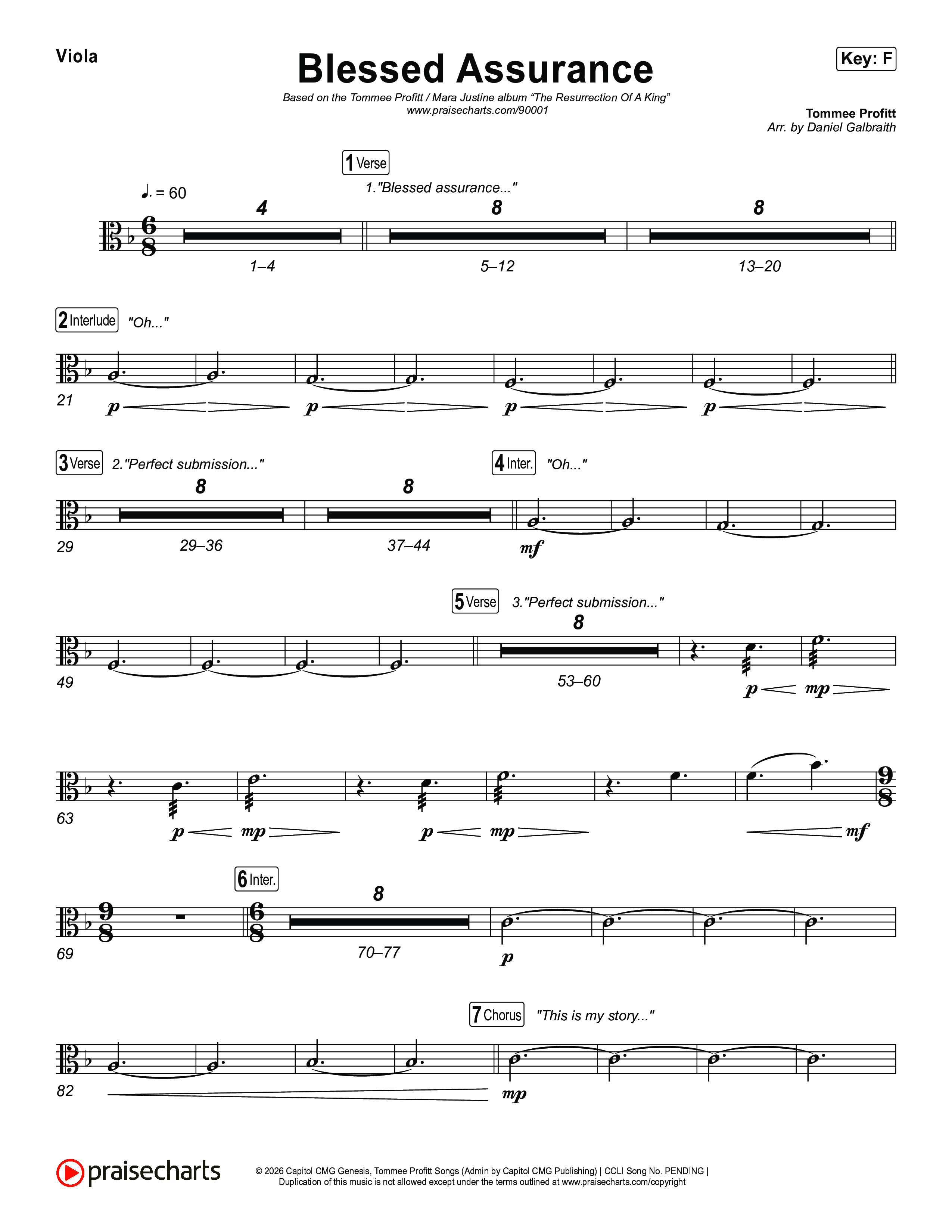 Blessed Assurance Viola (Tommee Profitt)