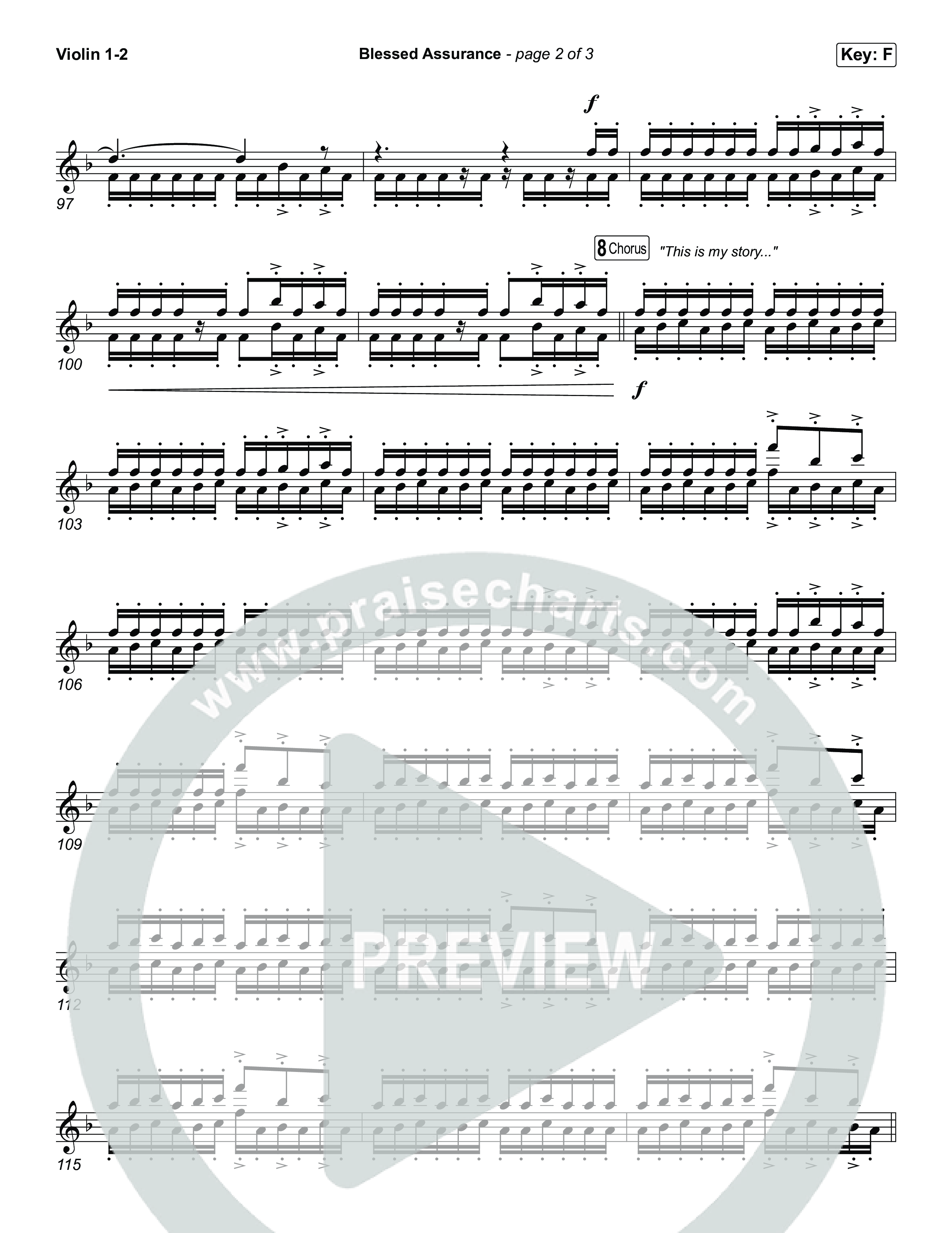 Blessed Assurance Violin 1,2 (Tommee Profitt)