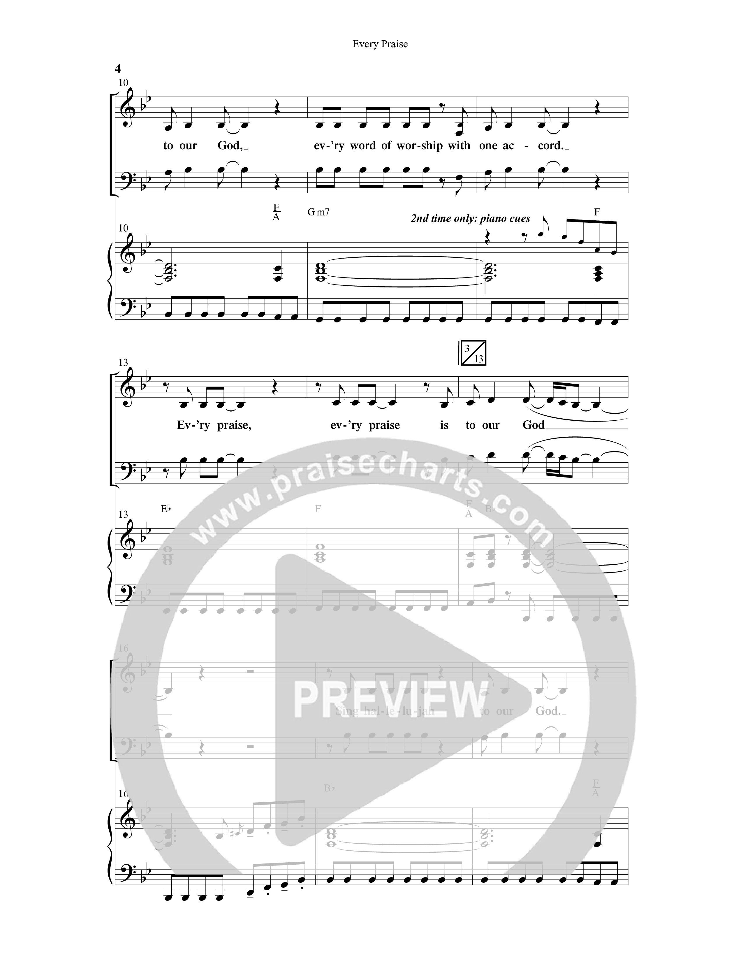 Every Praise (Choral Anthem SATB) Anthem (SATB/Piano) (Word Music Choral / Arr. Dave Williamson)