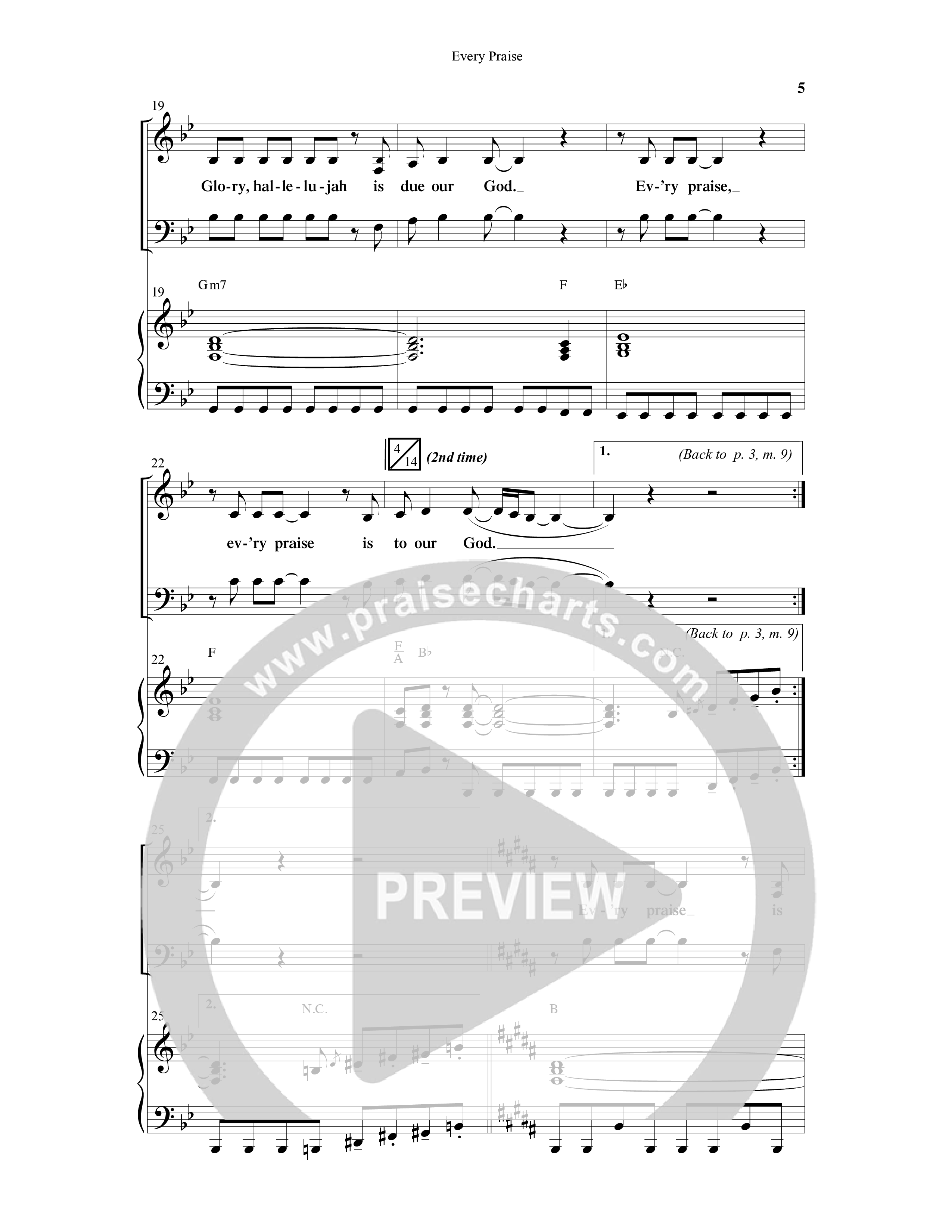 Every Praise (Choral Anthem SATB) Anthem (SATB/Piano) (Word Music Choral / Arr. Dave Williamson)