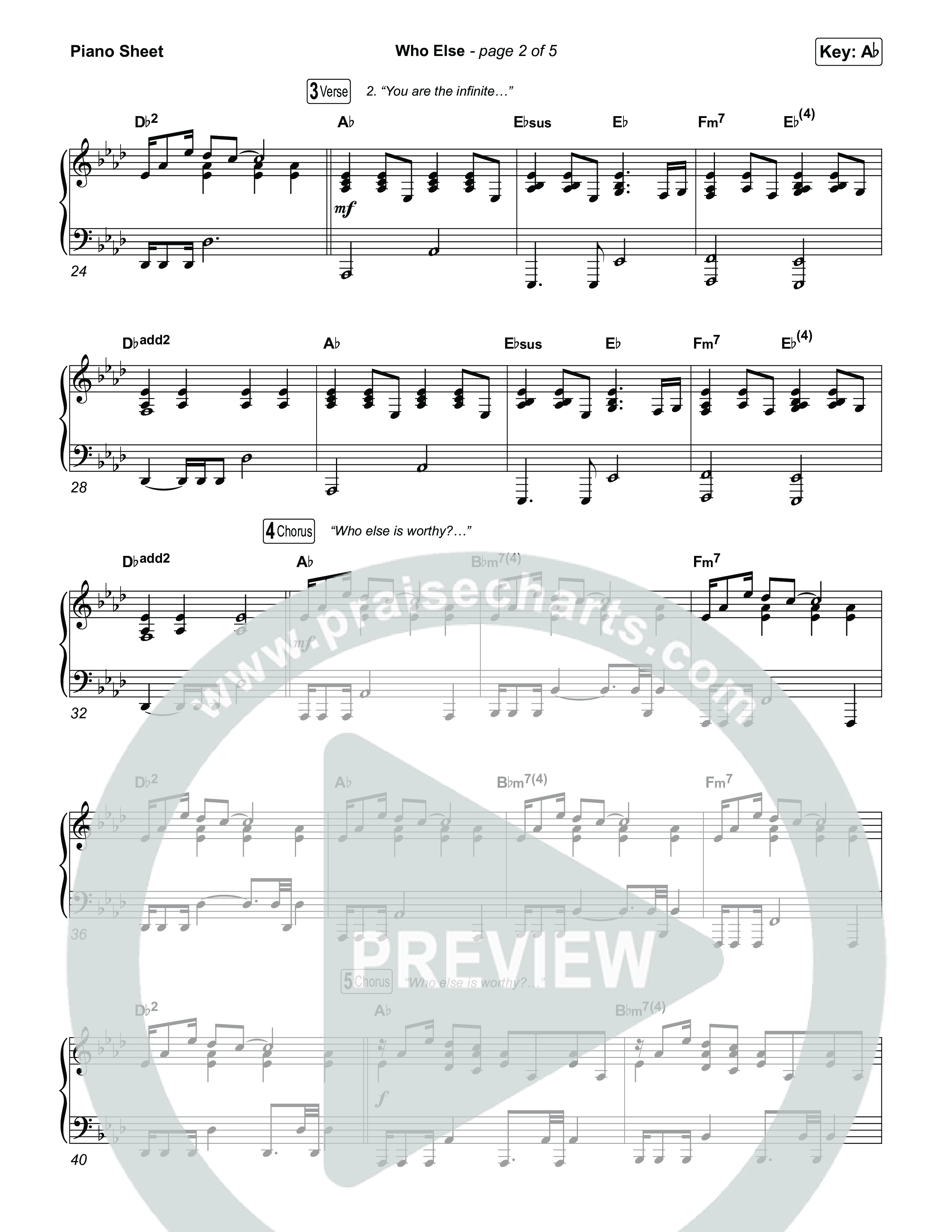 Who Else (Choral/SATB) Piano Sheet (Brooke Voland / Arr. Travis Cottrell / Orch. Mason Brown)