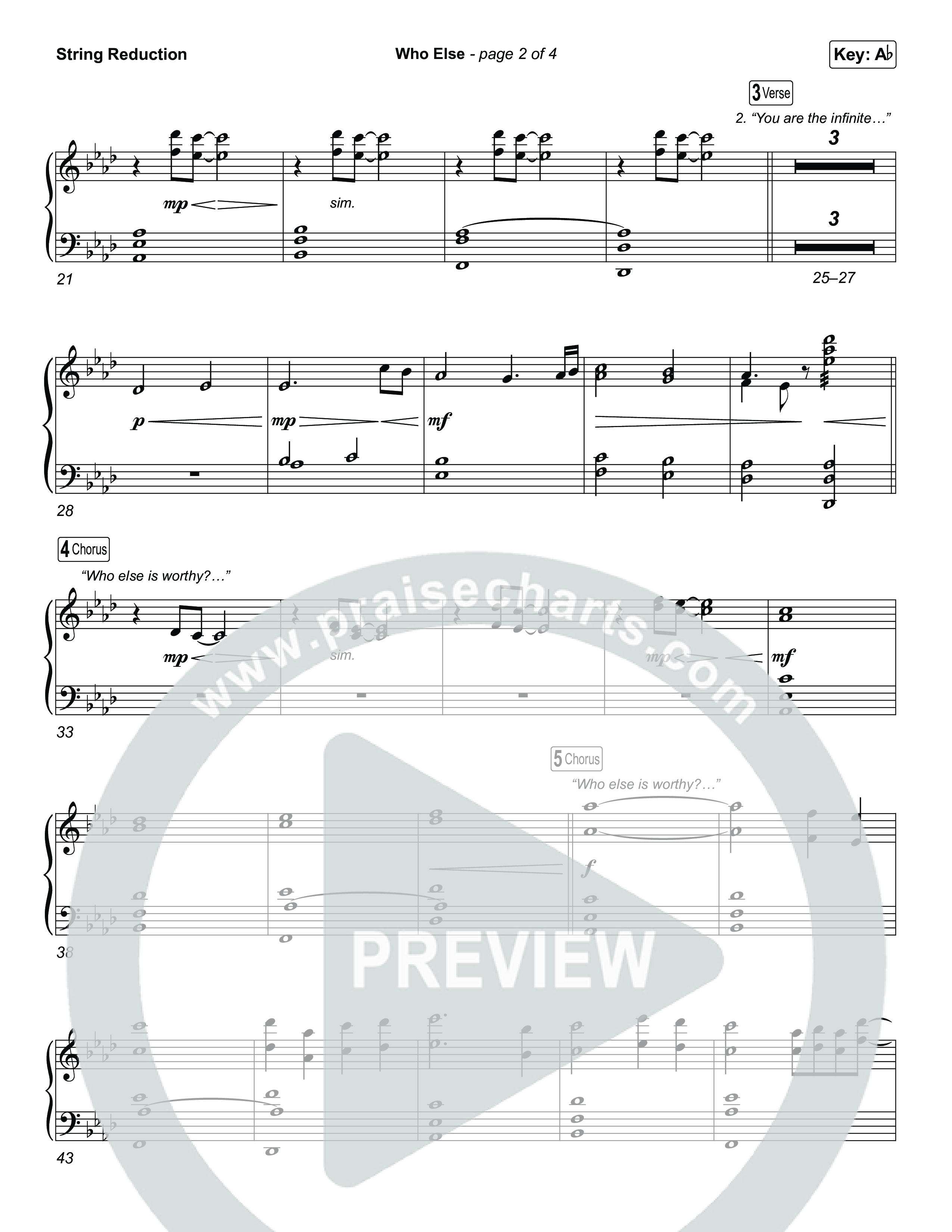 Who Else (Choral/SATB) String Reduction (Brooke Voland / Arr. Travis Cottrell / Orch. Mason Brown)