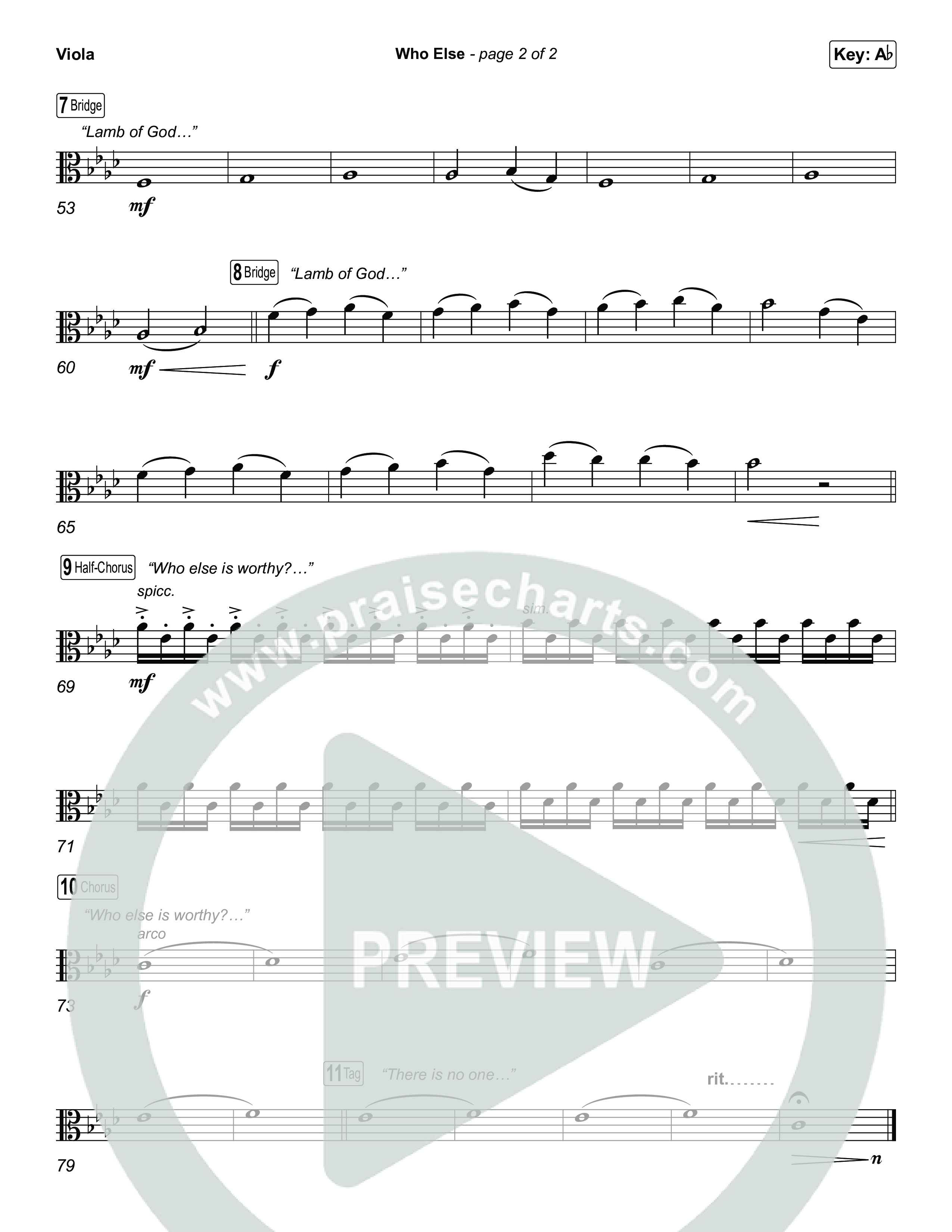 Who Else (Choral/SATB) Viola (Brooke Voland / Arr. Travis Cottrell / Orch. Mason Brown)