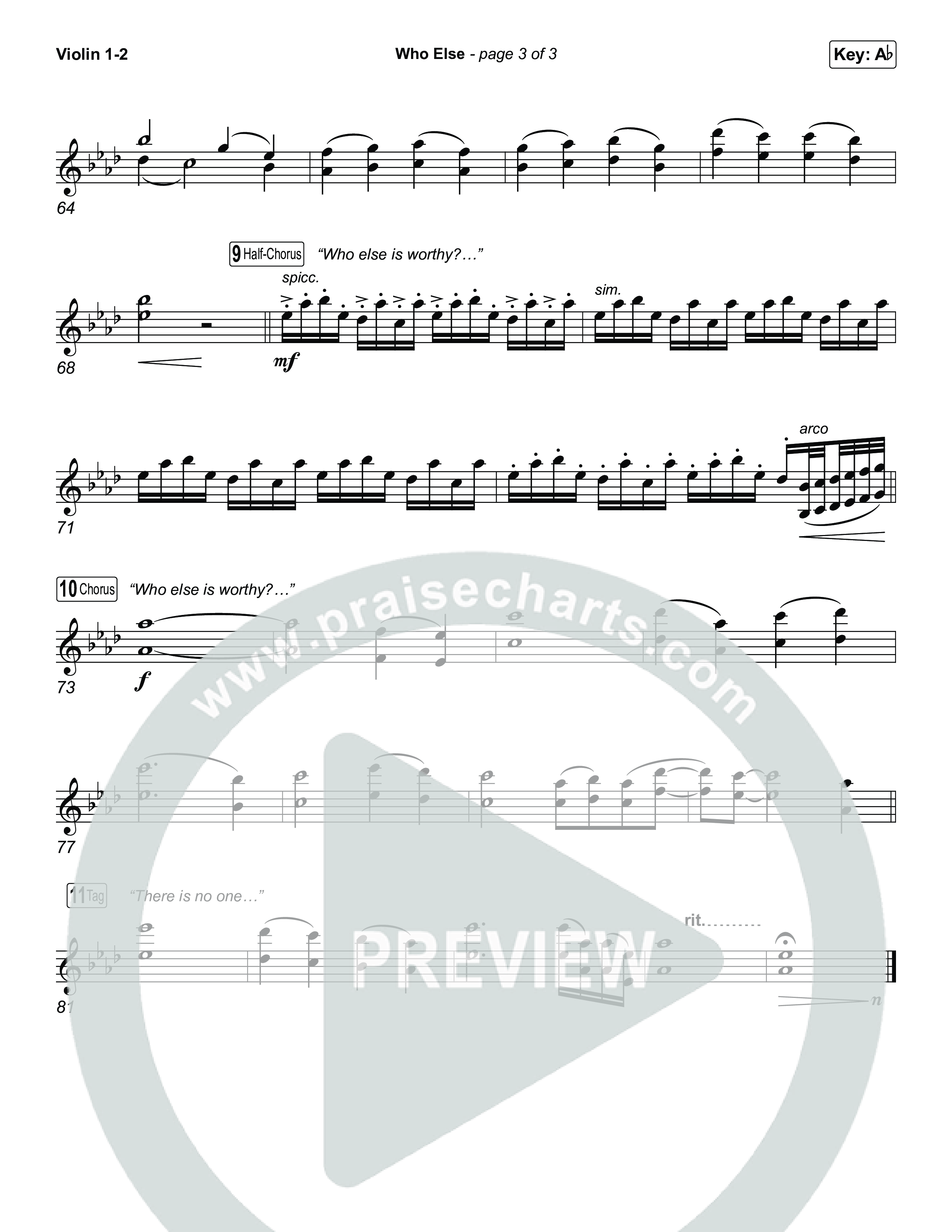 Who Else (Choral/SATB) String Pack (Brooke Voland / Arr. Travis Cottrell / Orch. Mason Brown)