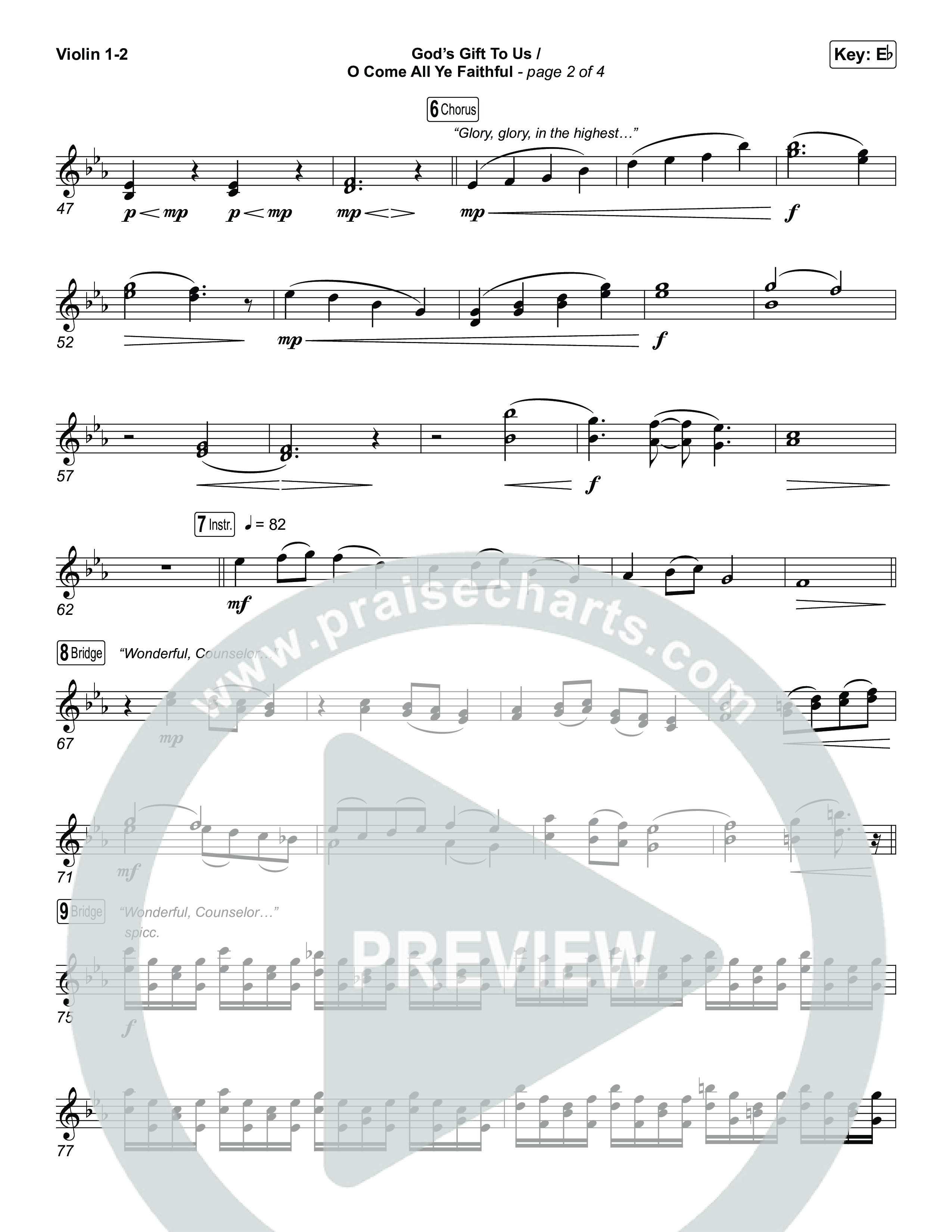 God's Gift To Us / O Come&nbsp;All Ye Faithful (Choral/SATB) String Pack (Cheryl Stark / Arr. Travis Cottrell / Orch. Mason Brown)