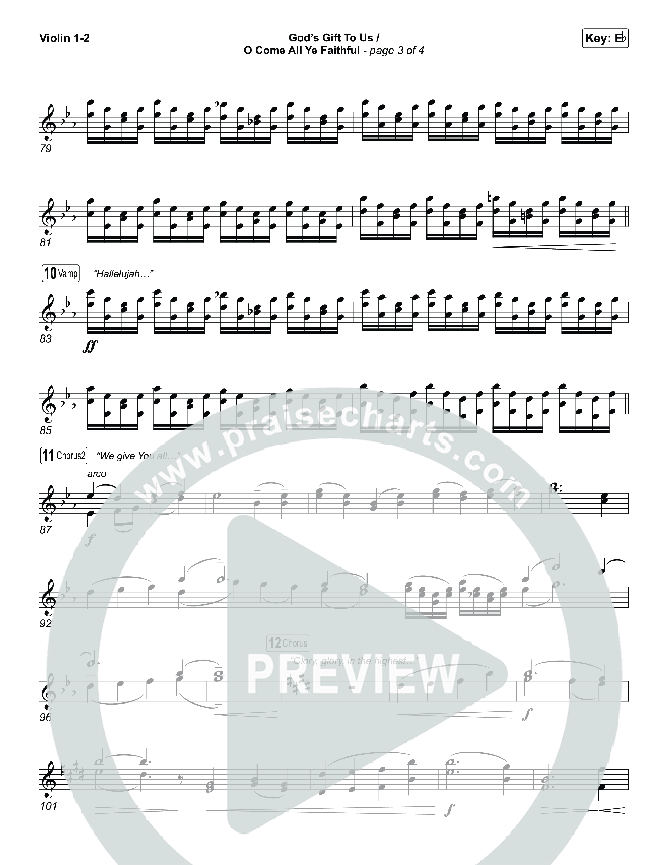 God's Gift To Us / O Come&nbsp;All Ye Faithful (Choral/SATB) String Pack (Cheryl Stark / Arr. Travis Cottrell / Orch. Mason Brown)