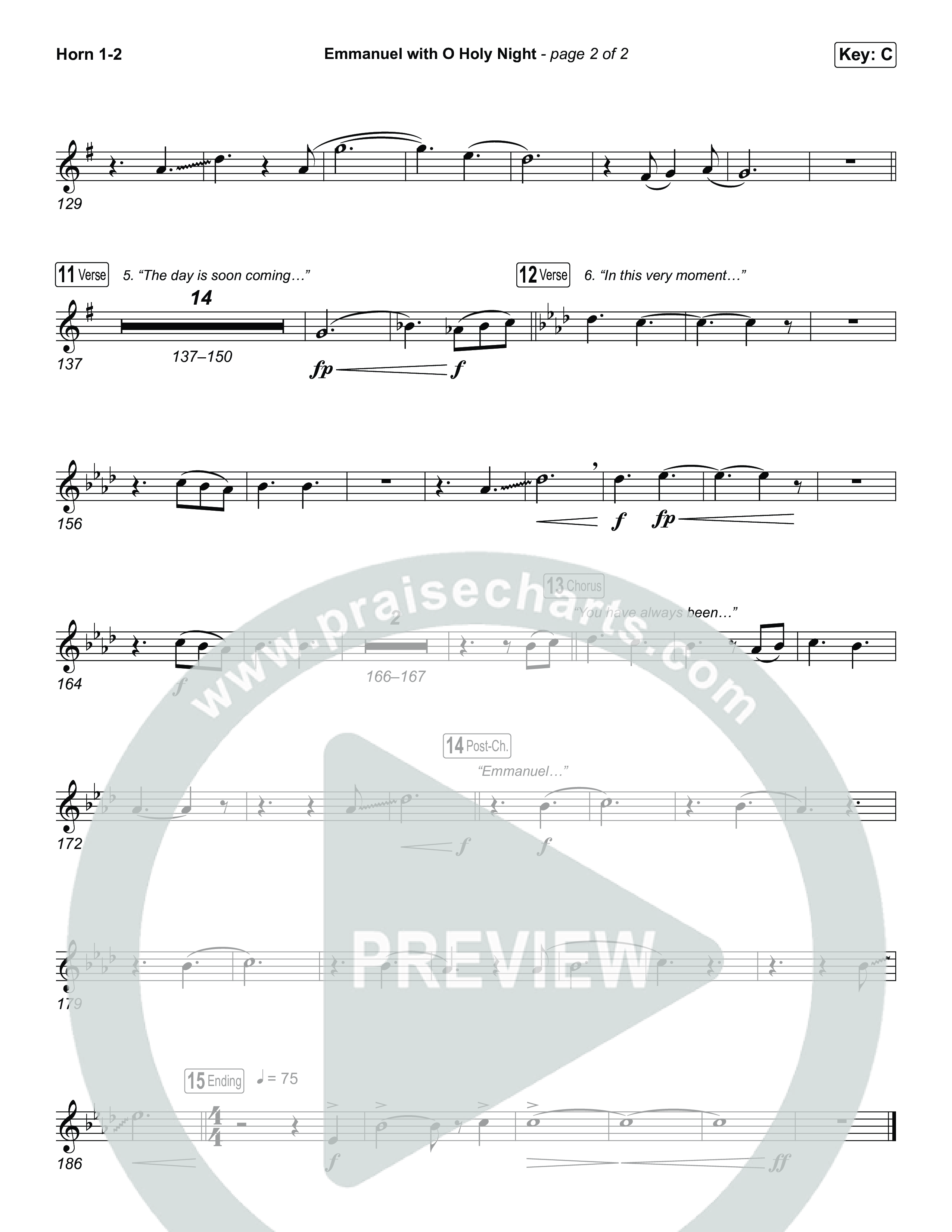 Emmanuel / O Holy Night (Choral/SATB) Brass Pack (Travis Cottrell / Brooke Voland / Arr. Mason Brown)