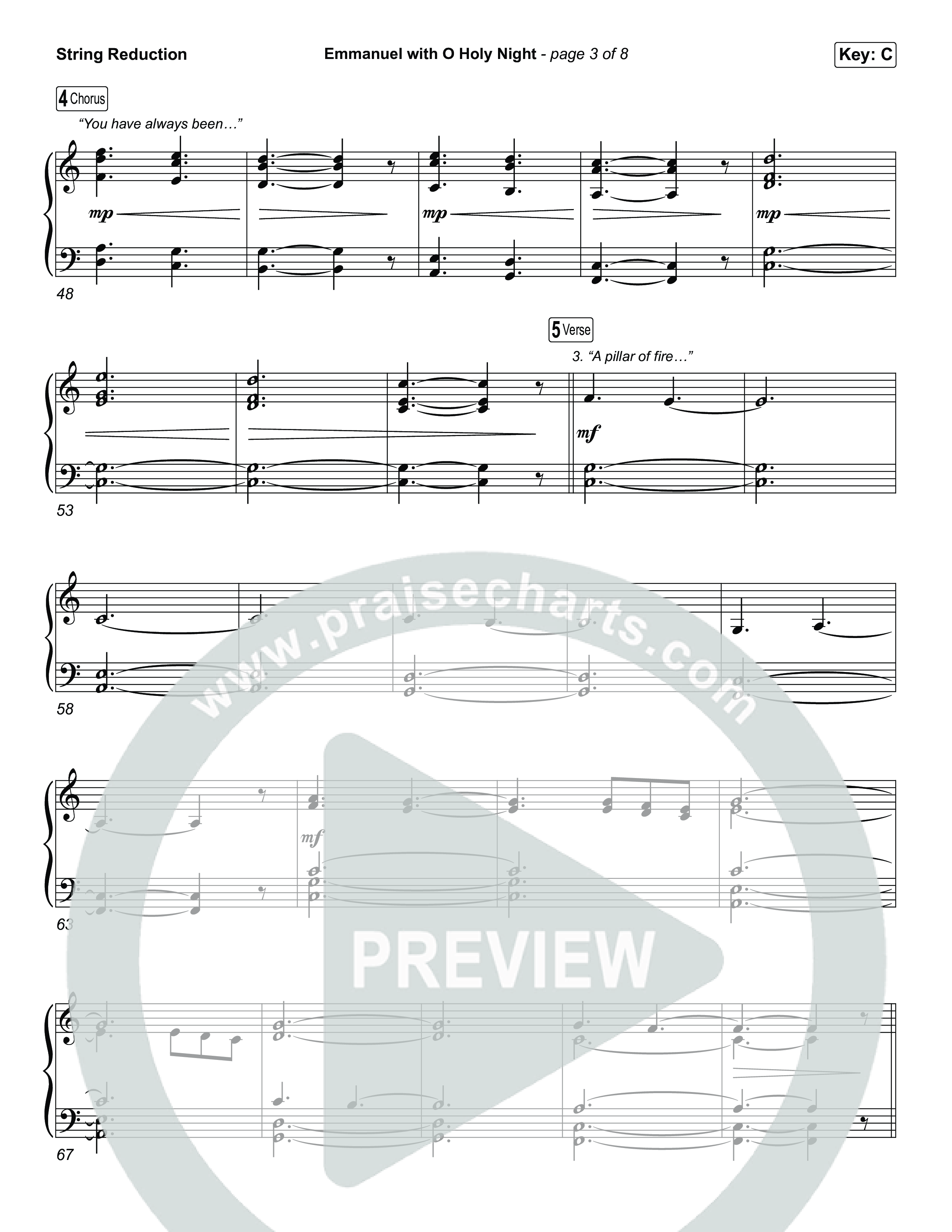 Emmanuel / O Holy Night (Choral/SATB) String Reduction (Travis Cottrell / Brooke Voland / Arr. Mason Brown)