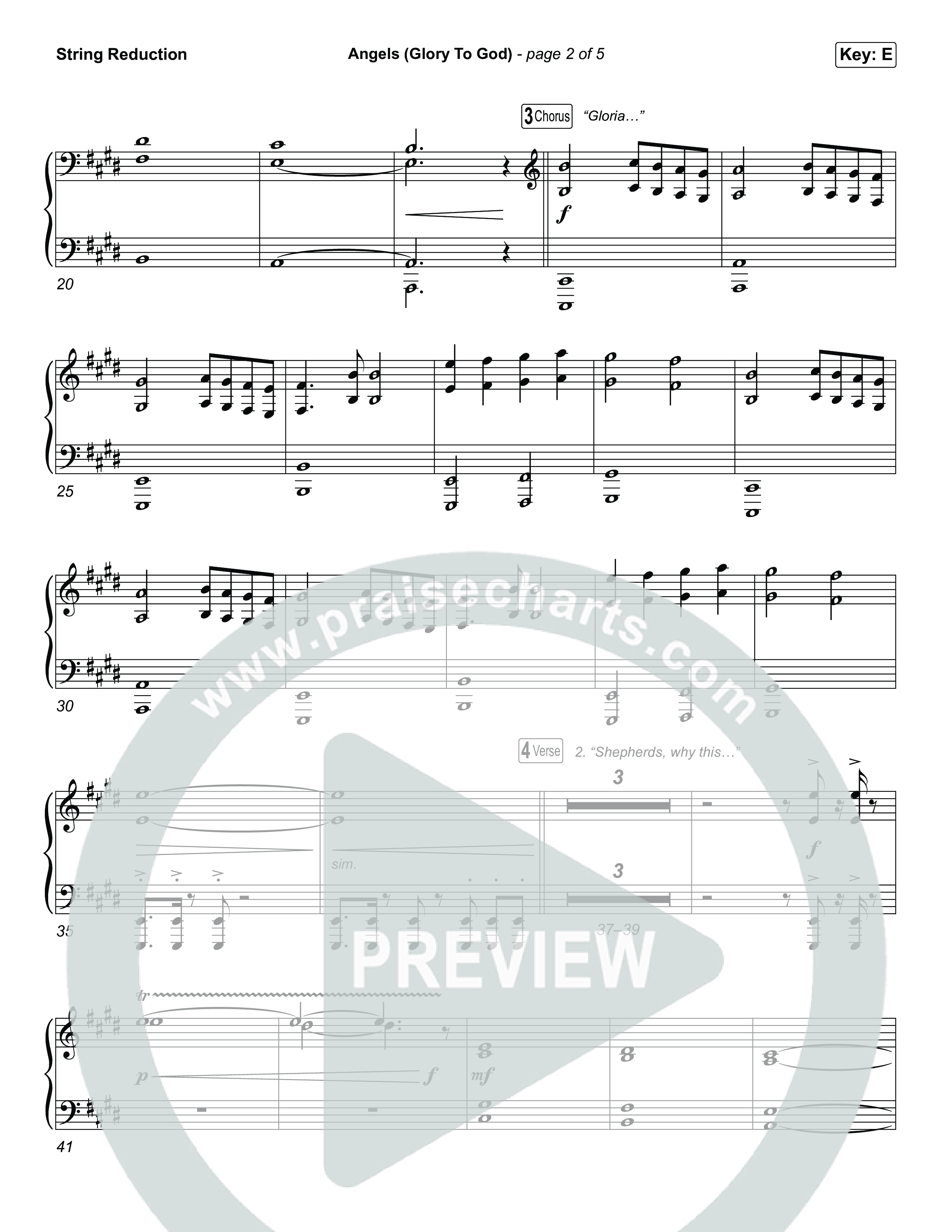 Angels (Glory To God) (Choral/SATB) String Reduction (Travis Cottrell / Arr. Mason Brown)