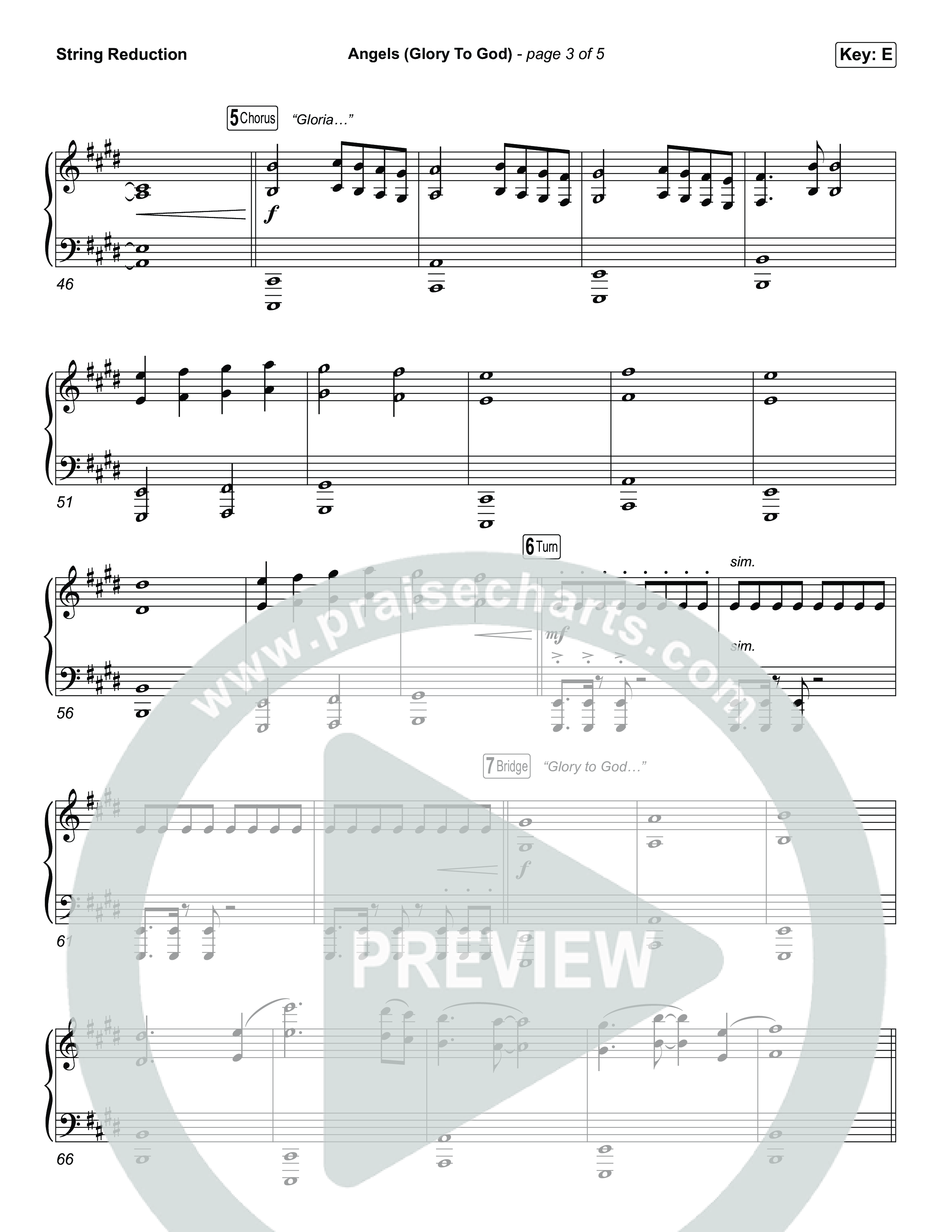 Angels (Glory To God) (Choral/SATB) String Reduction (Travis Cottrell / Arr. Mason Brown)
