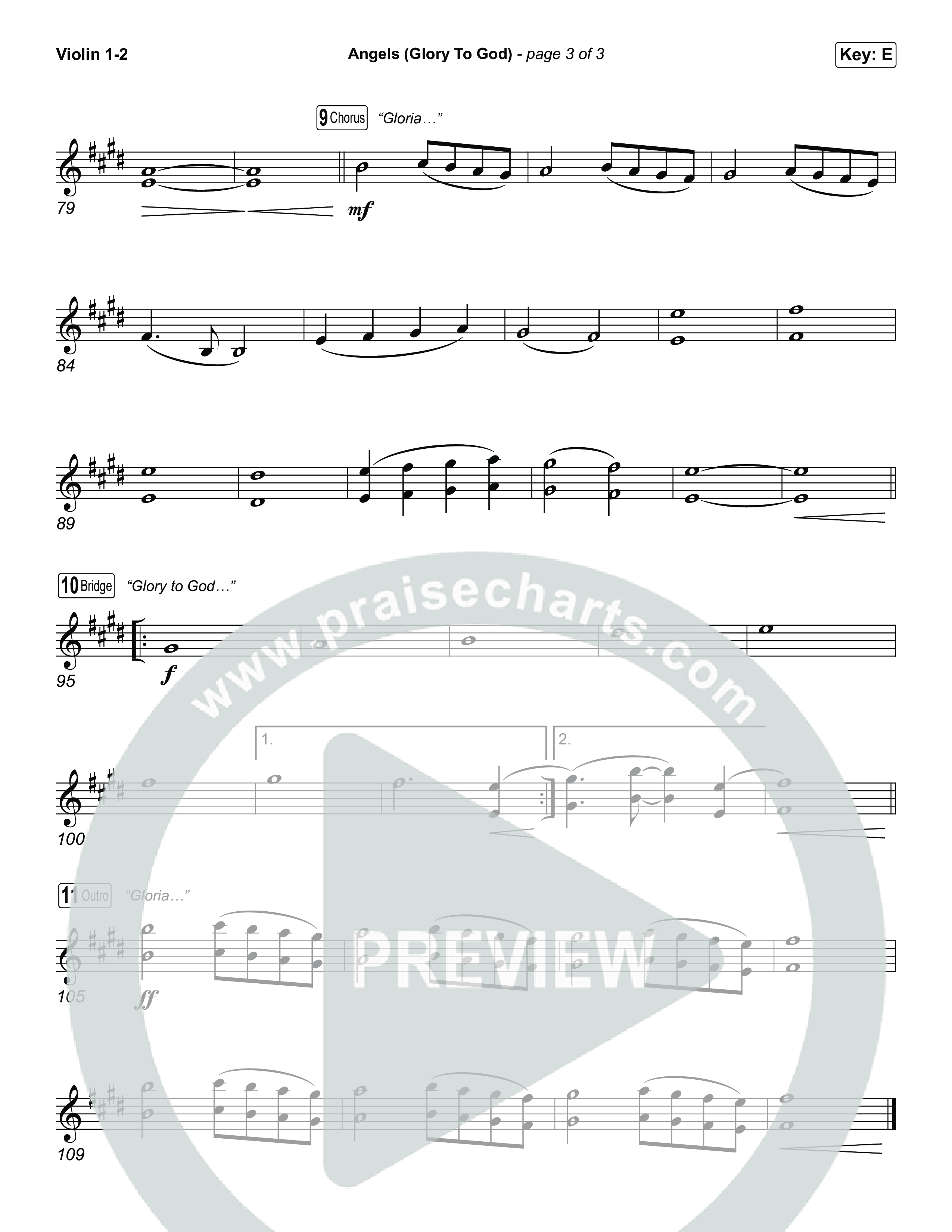 Angels (Glory To God) (Choral/SATB) String Pack (Travis Cottrell / Arr. Mason Brown)