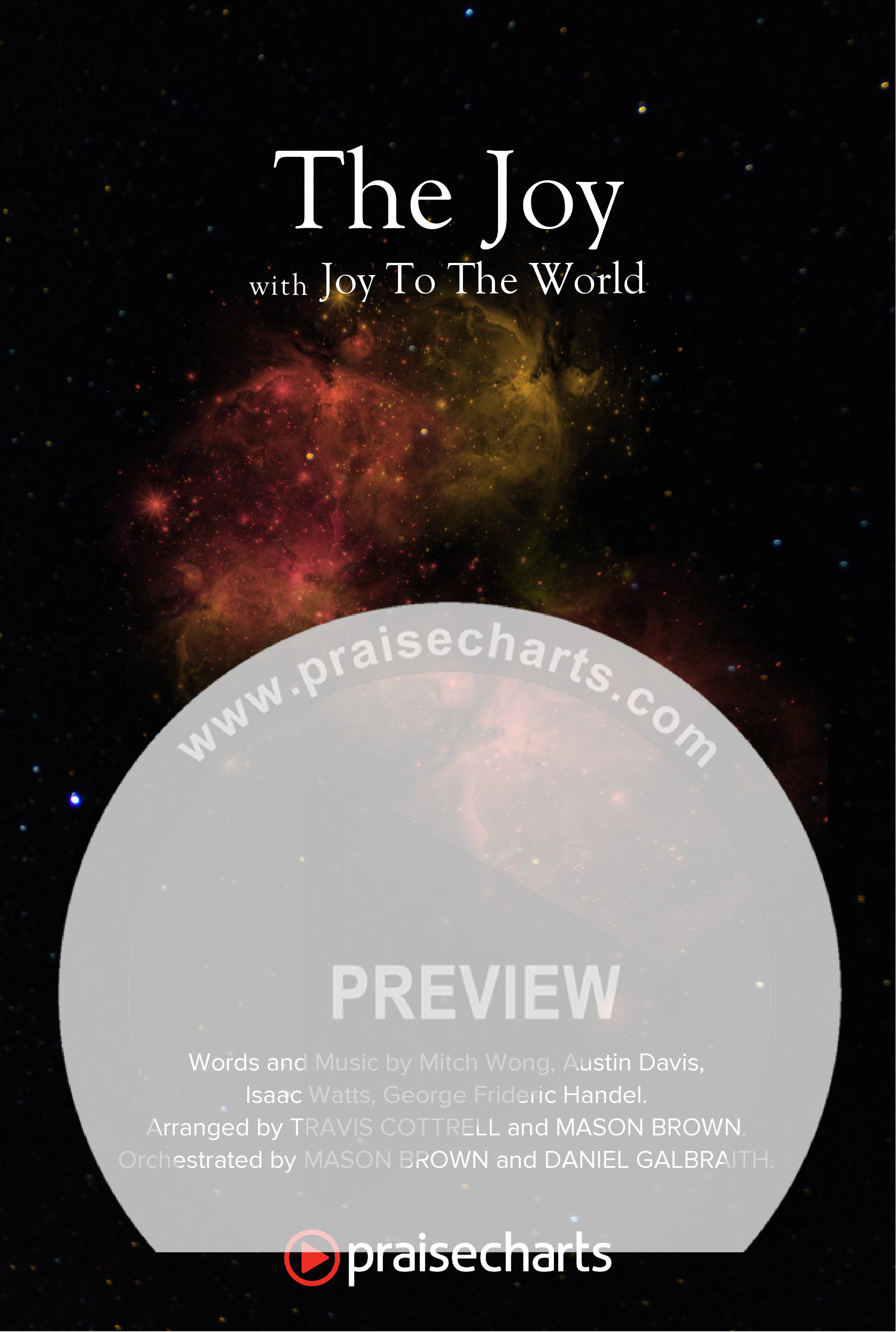 The Joy / Joy To The World (Choral/SATB) Octavo Cover Sheet (Travis Cottrell / Arr. Mason Brown / Arr. Daniel Galbraith)