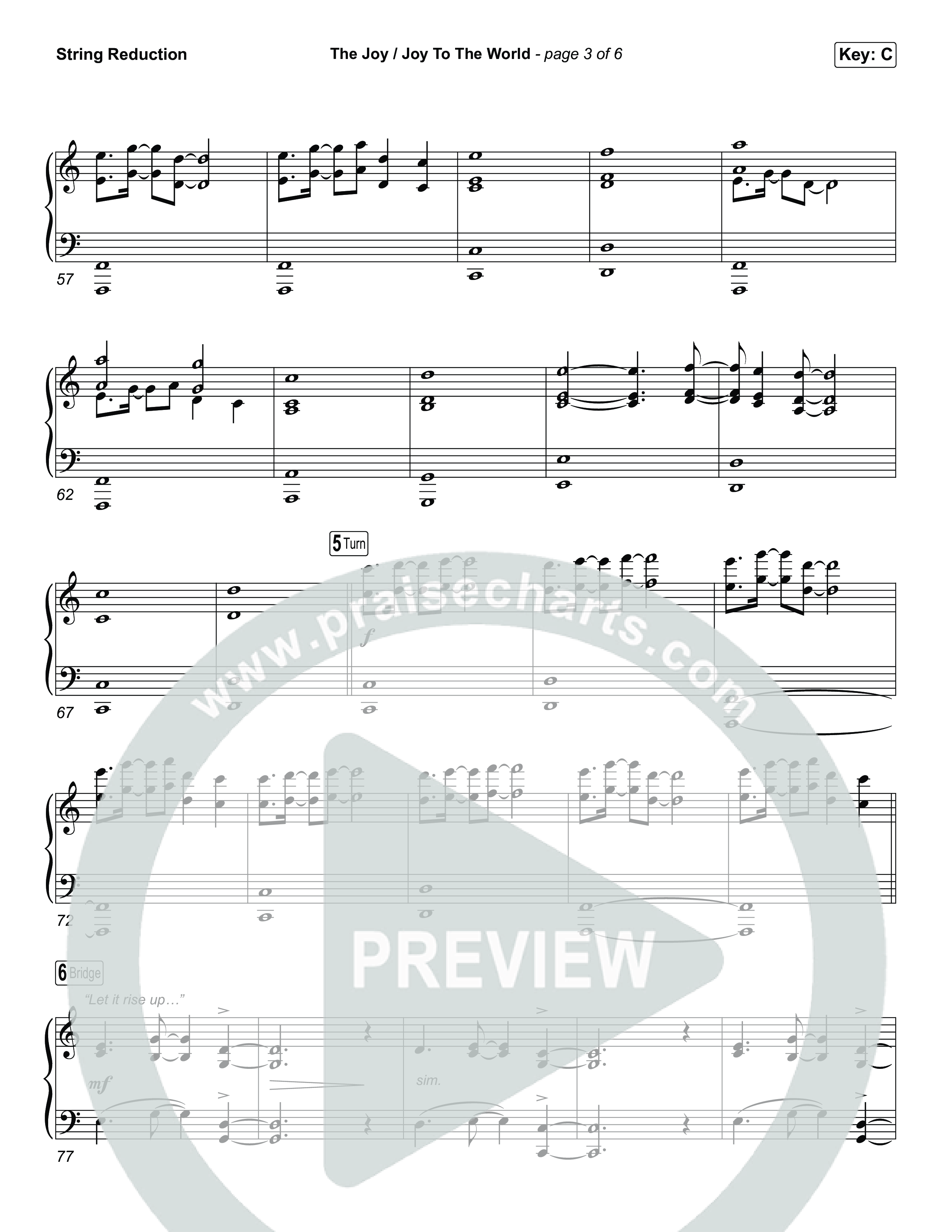 The Joy / Joy To The World (Choral/SATB) String Reduction (Travis Cottrell / Arr. Mason Brown / Arr. Daniel Galbraith)