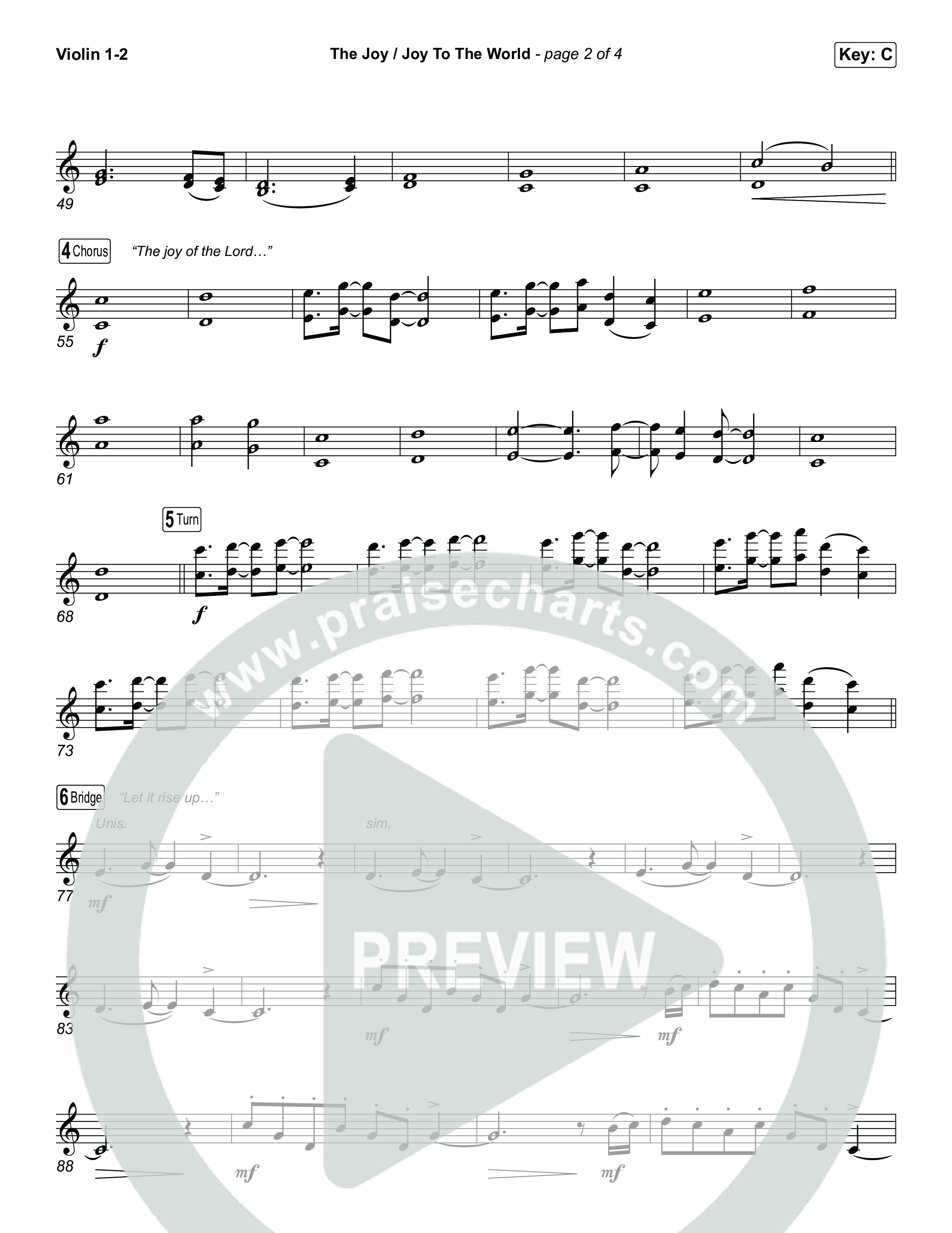 The Joy / Joy To The World (Choral/SATB) String Pack (Travis Cottrell / Arr. Mason Brown / Arr. Daniel Galbraith)
