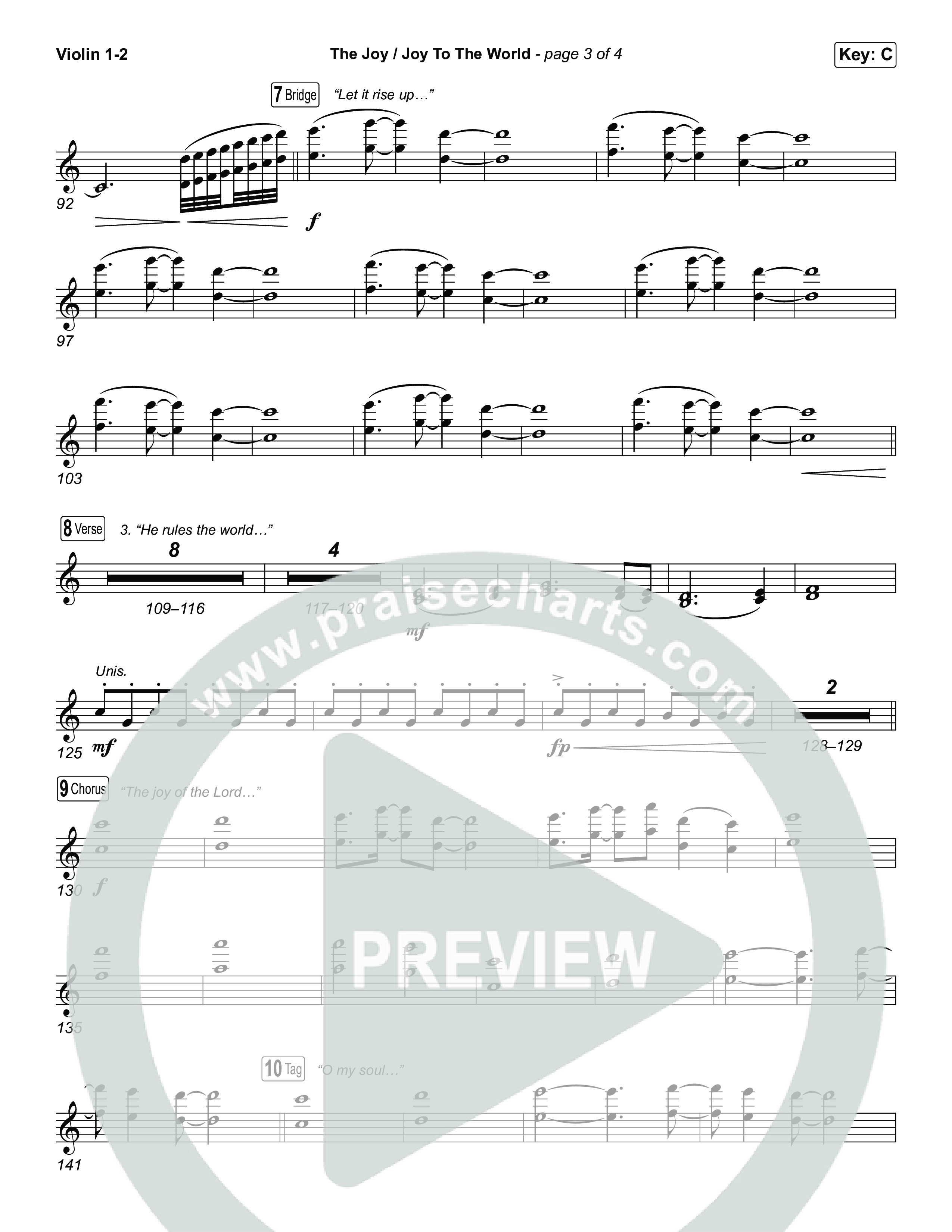 The Joy / Joy To The World (Choral/SATB) String Pack (Travis Cottrell / Arr. Mason Brown / Arr. Daniel Galbraith)