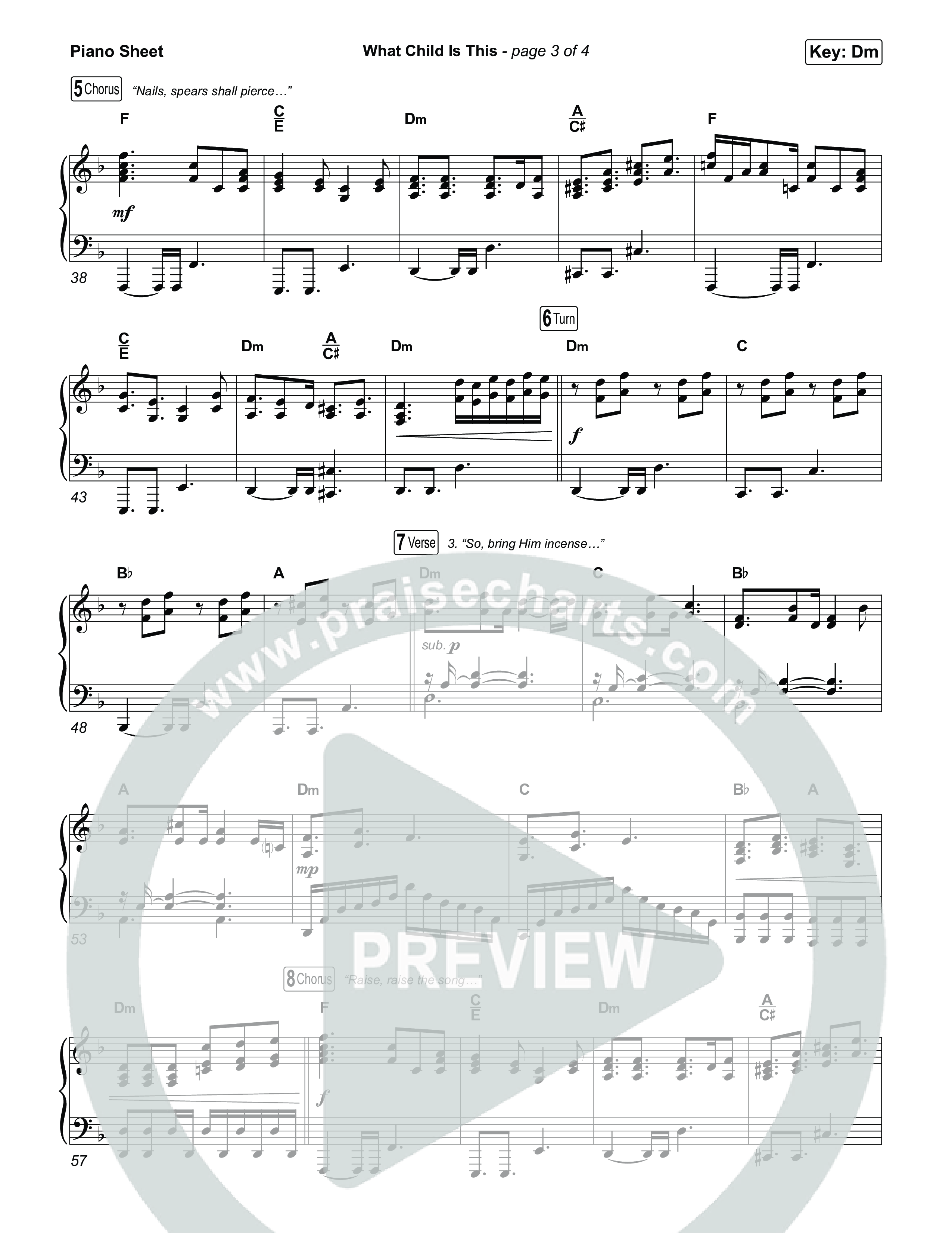What Child Is This (Choral/SATB) Piano Sheet (Travis Cottrell / Arr. Mason Brown)