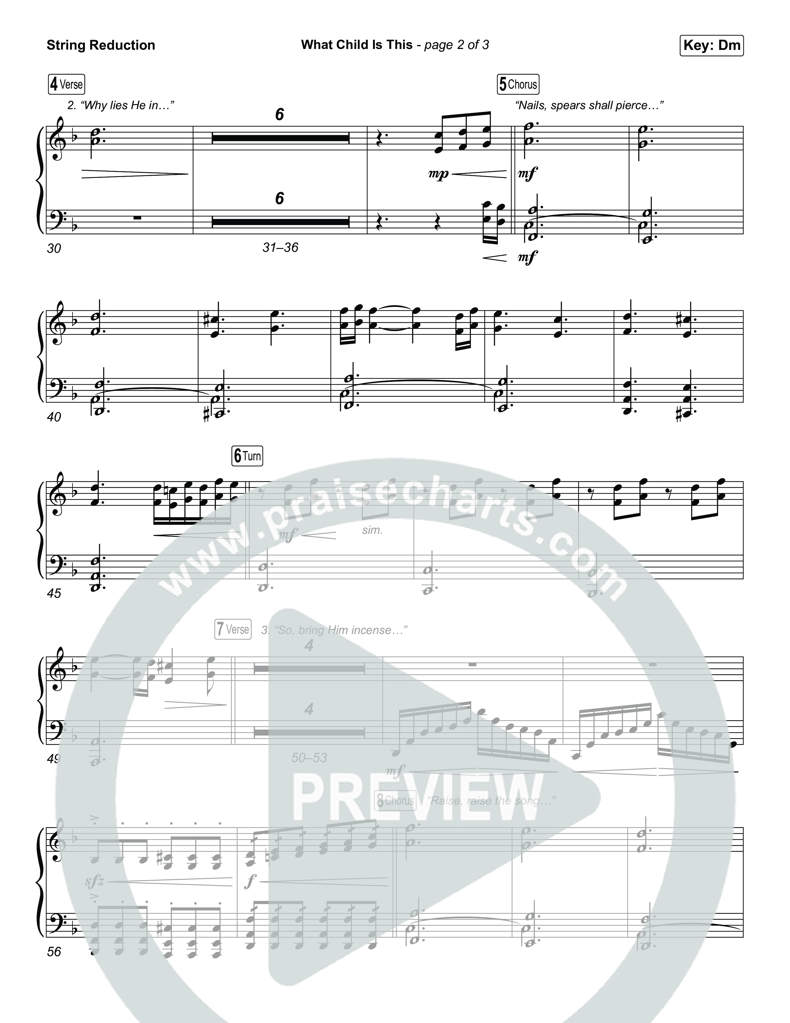 What Child Is This (Choral/SATB) String Reduction (Travis Cottrell / Arr. Mason Brown)
