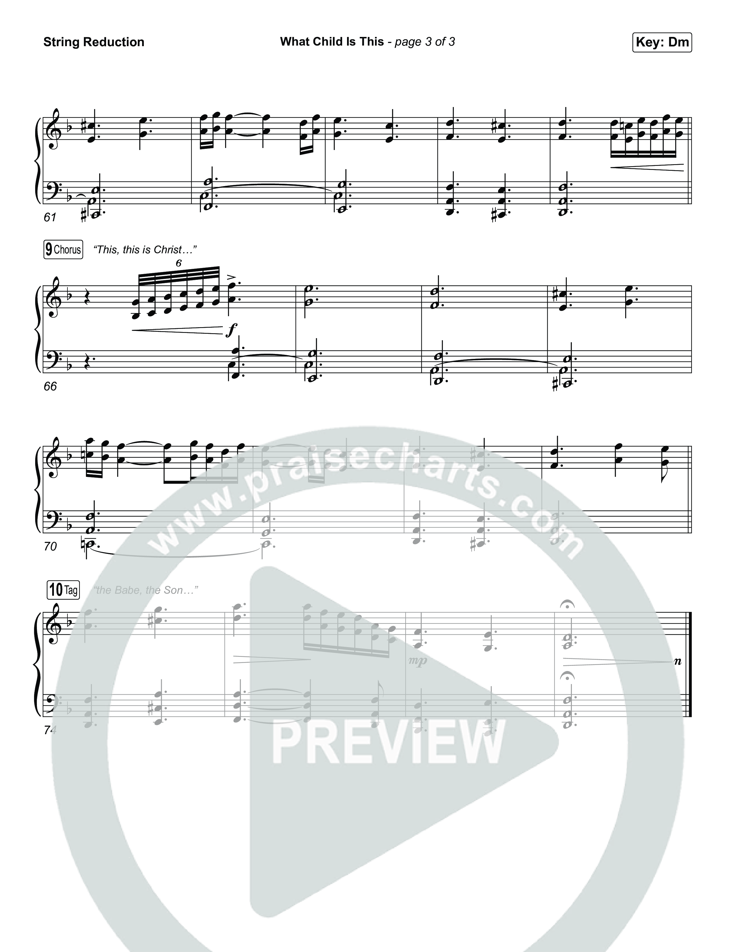 What Child Is This (Choral/SATB) String Reduction (Travis Cottrell / Arr. Mason Brown)