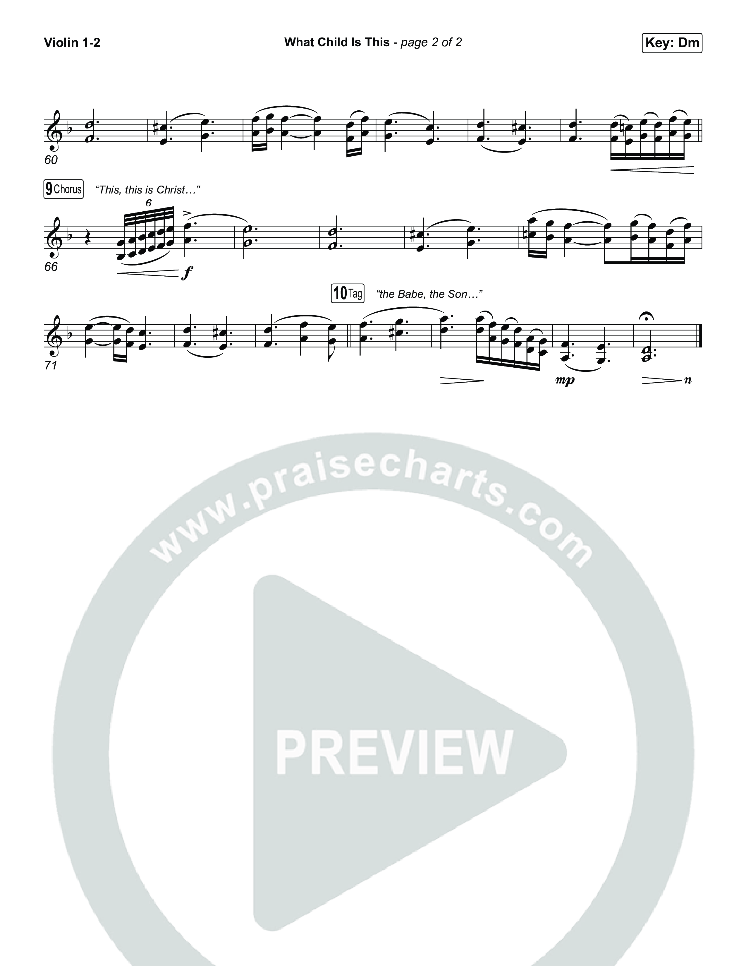 What Child Is This (Choral/SATB) String Pack (Travis Cottrell / Arr. Mason Brown)