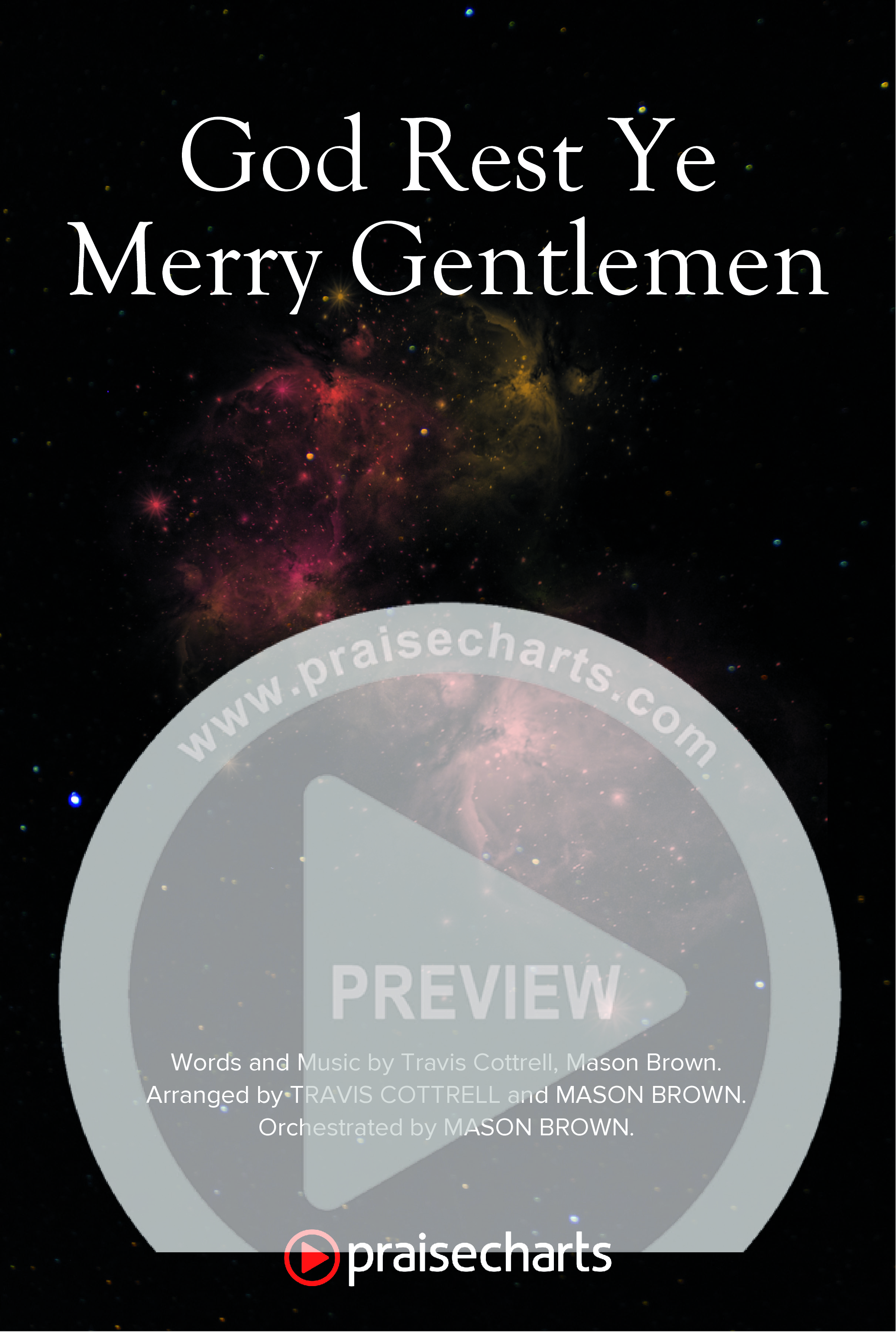 God Rest Ye Merry Gentlemen (Choral/SATB) Octavo Cover Sheet (Travis Cottrell / Arr. Mason Brown)