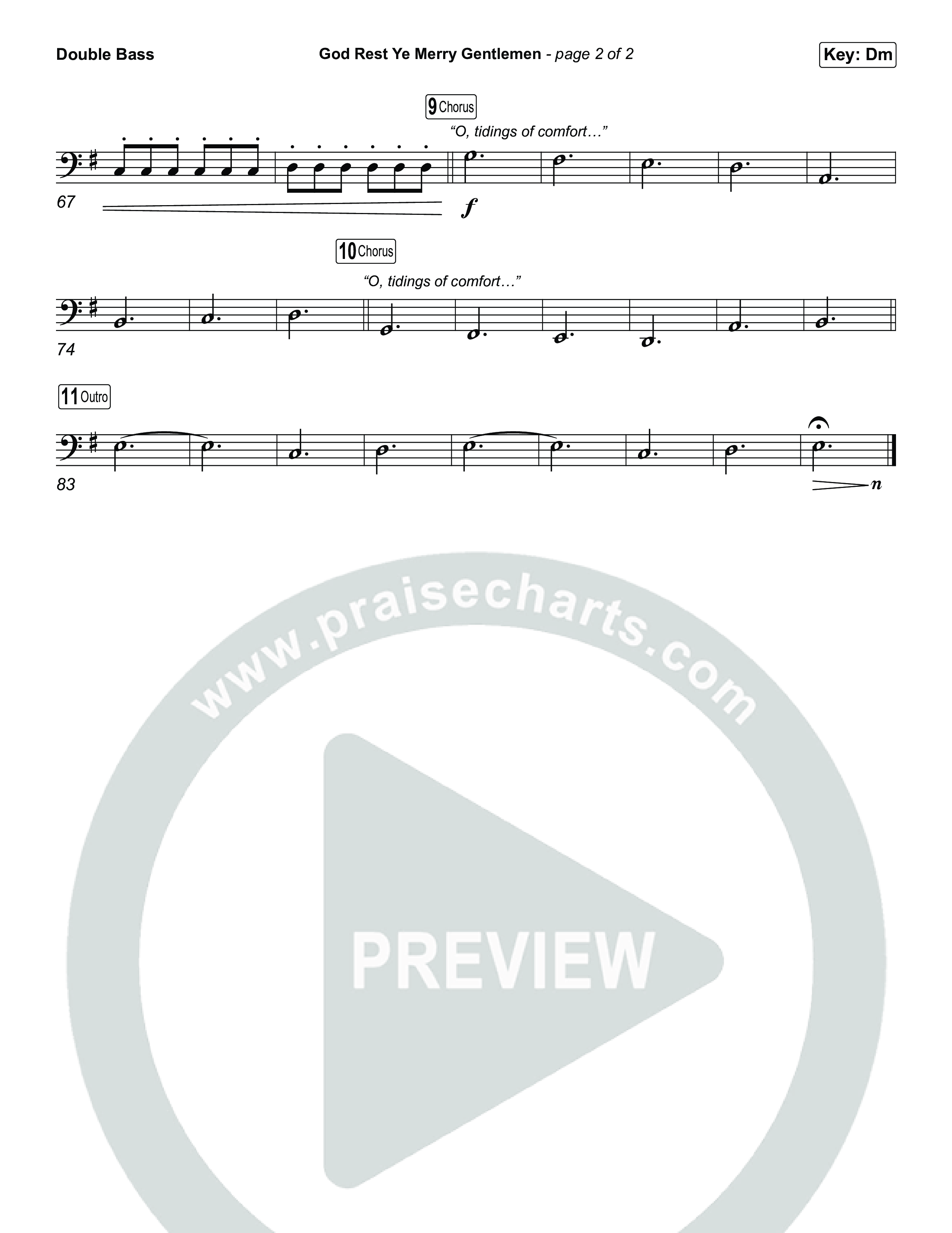 God Rest Ye Merry Gentlemen (Choral/SATB) String Bass (Travis Cottrell / Arr. Mason Brown)