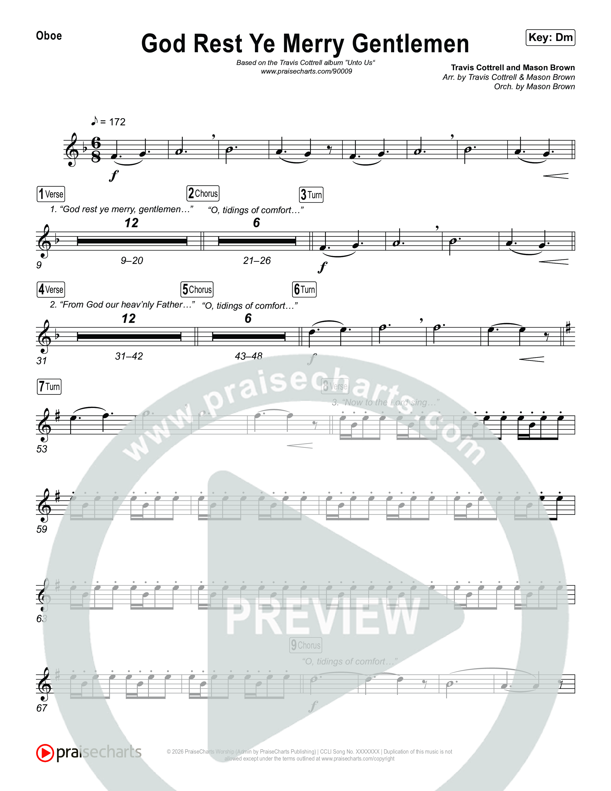 God Rest Ye Merry Gentlemen (Choral/SATB) Wind Pack (Travis Cottrell / Arr. Mason Brown)