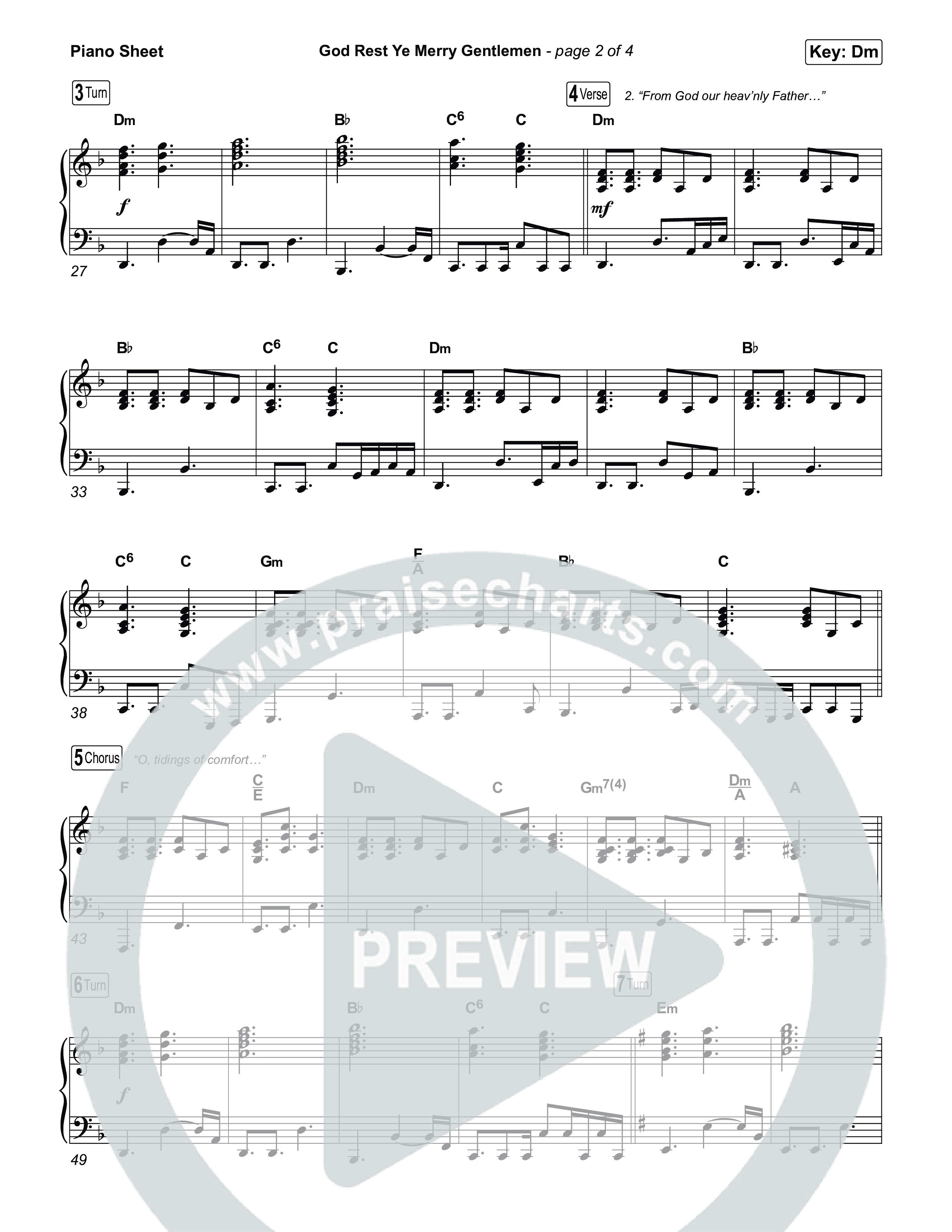 God Rest Ye Merry Gentlemen (Choral/SATB) Piano Sheet (Travis Cottrell / Arr. Mason Brown)