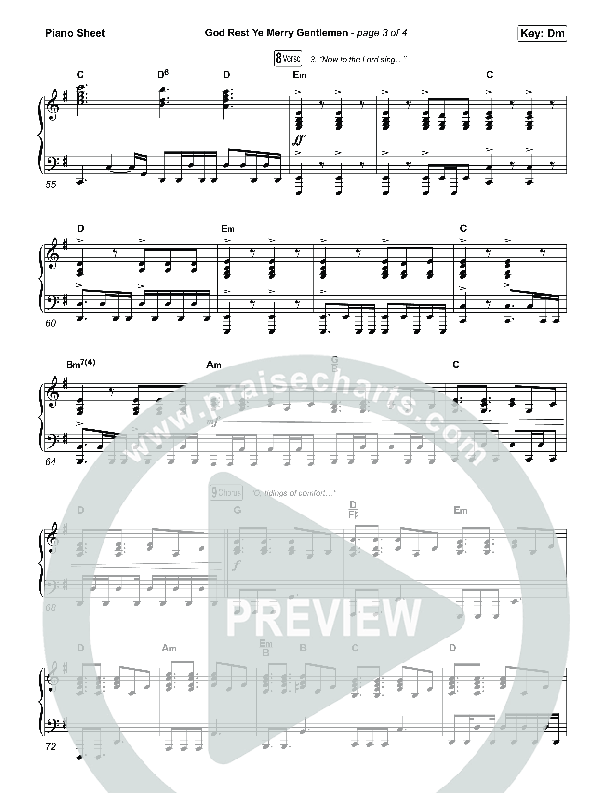 God Rest Ye Merry Gentlemen (Choral/SATB) Piano Sheet (Travis Cottrell / Arr. Mason Brown)