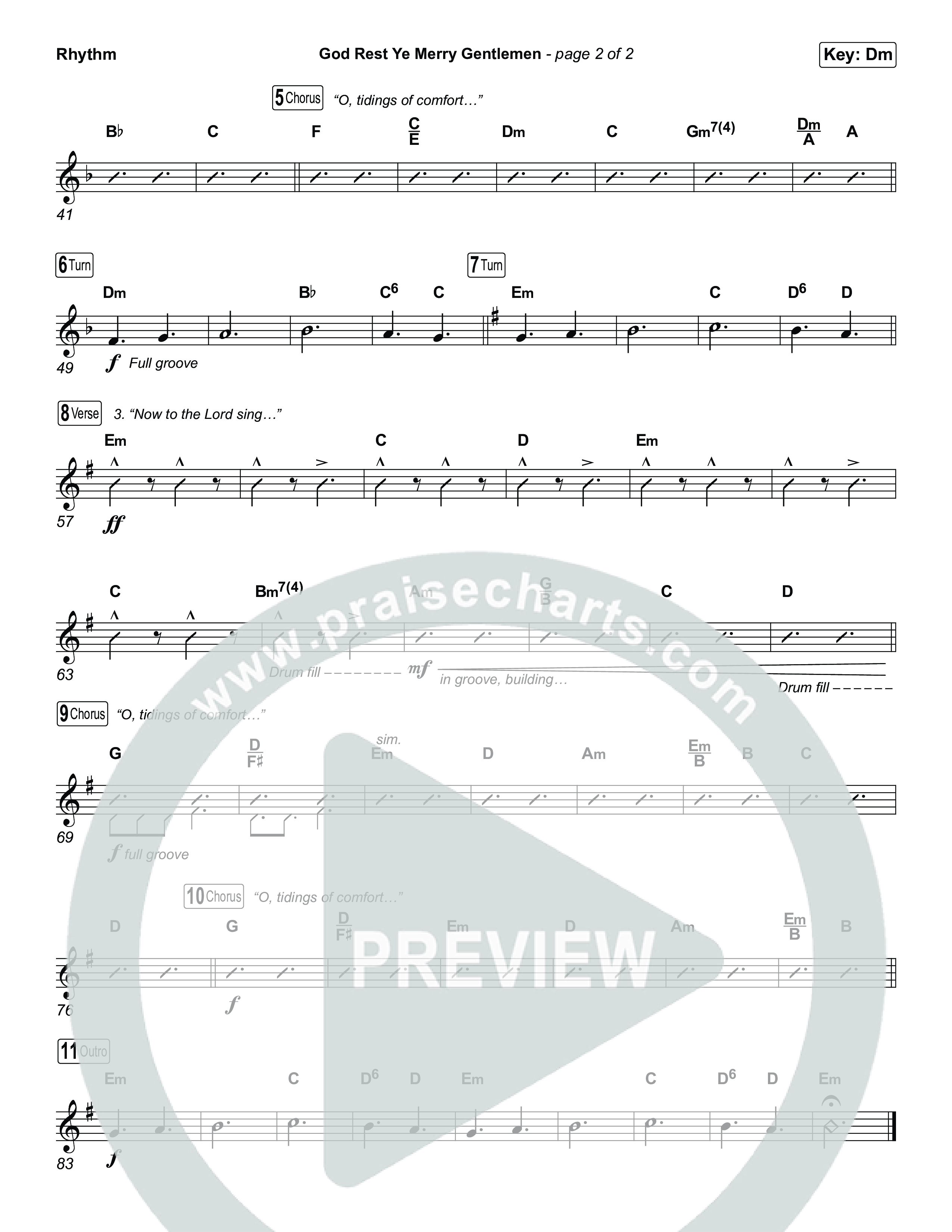 God Rest Ye Merry Gentlemen (Choral/SATB) Rhythm Pack (Travis Cottrell / Arr. Mason Brown)