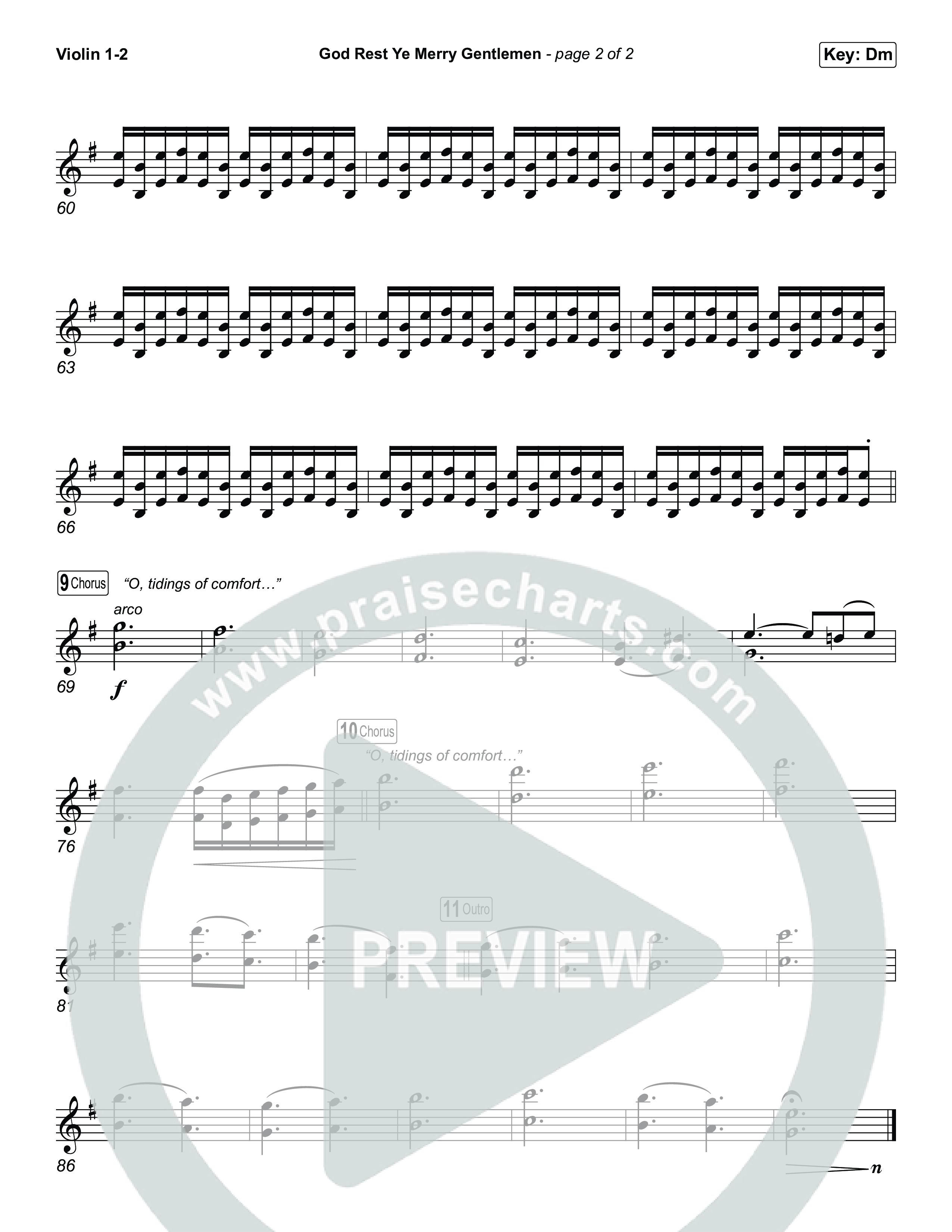 God Rest Ye Merry Gentlemen (Choral/SATB) String Pack (Travis Cottrell / Arr. Mason Brown)